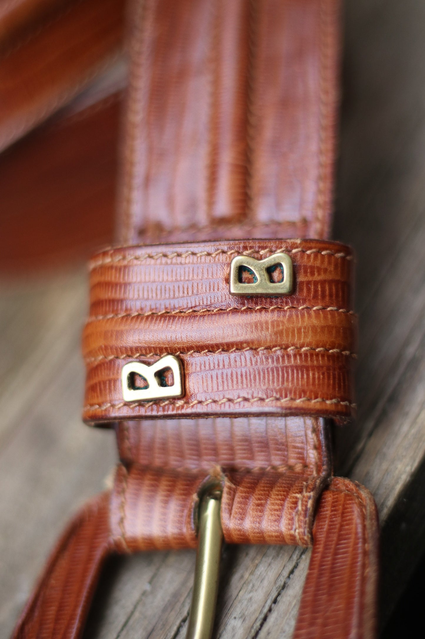 Vintage Bogner Belt| 80s Brown leather Designer belt