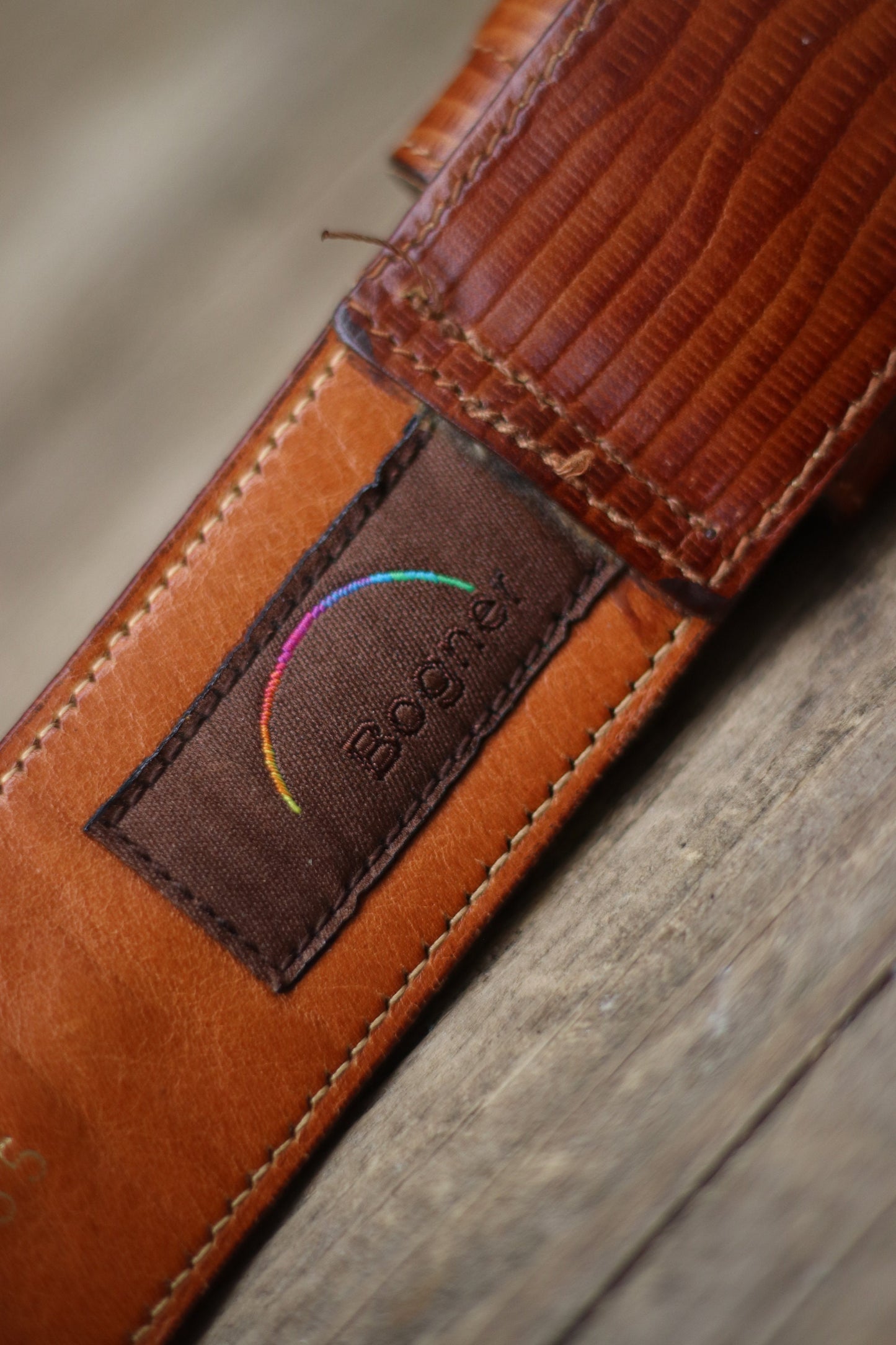 Vintage Bogner Belt| 80s Brown leather Designer belt