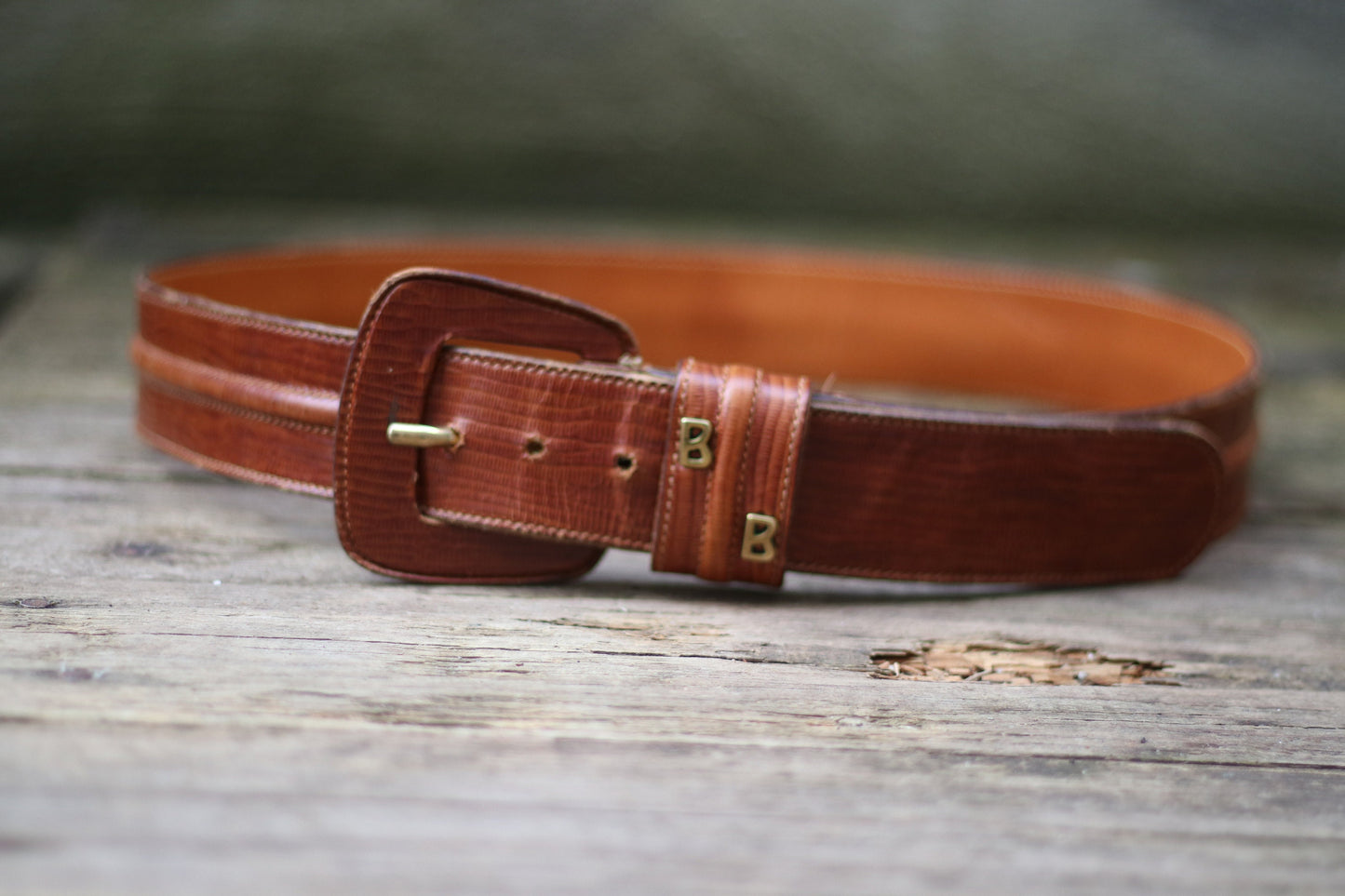 Vintage Bogner Belt| 80s Brown leather Designer belt
