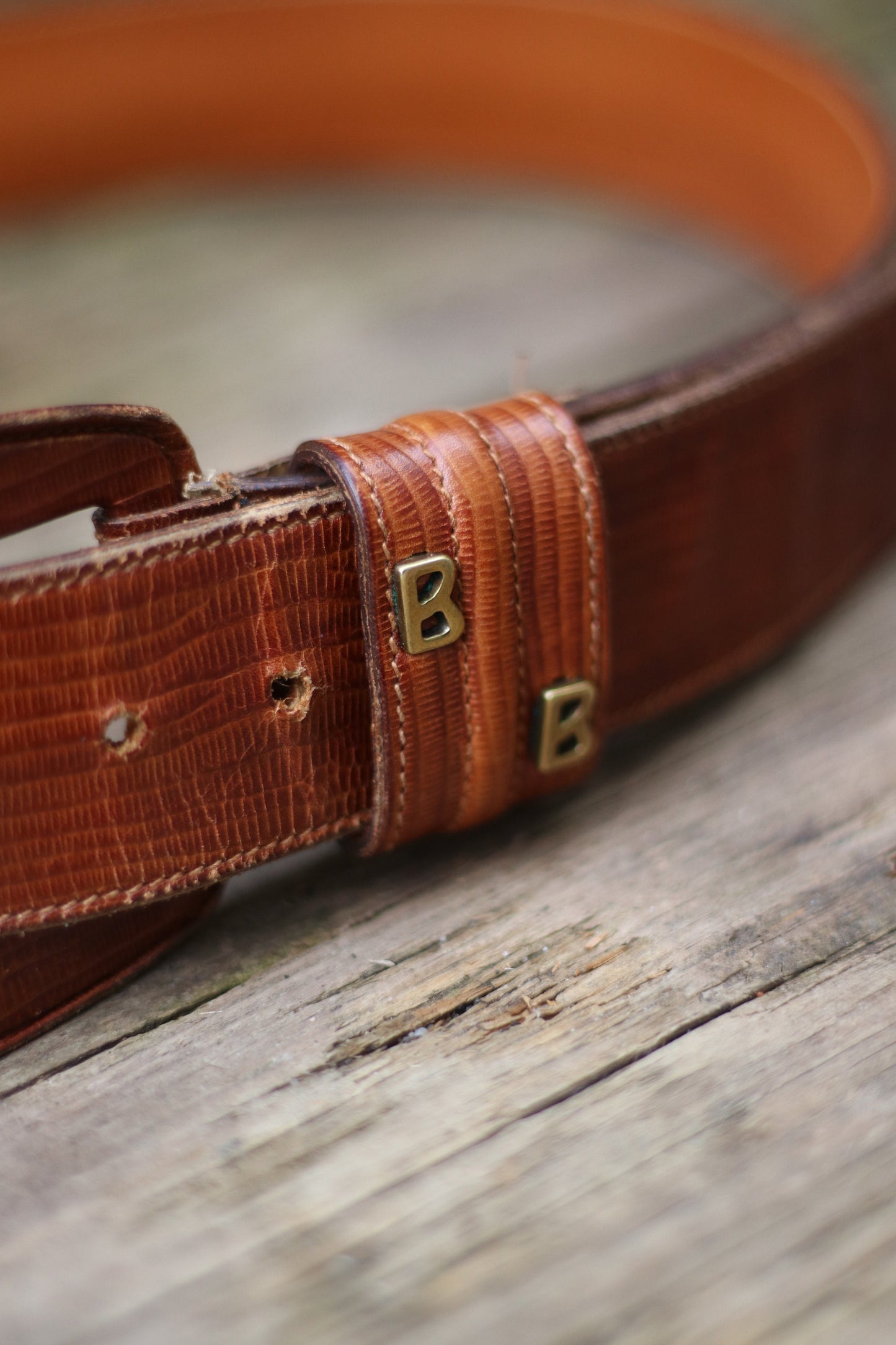 Vintage Bogner Belt| 80s Brown leather Designer belt