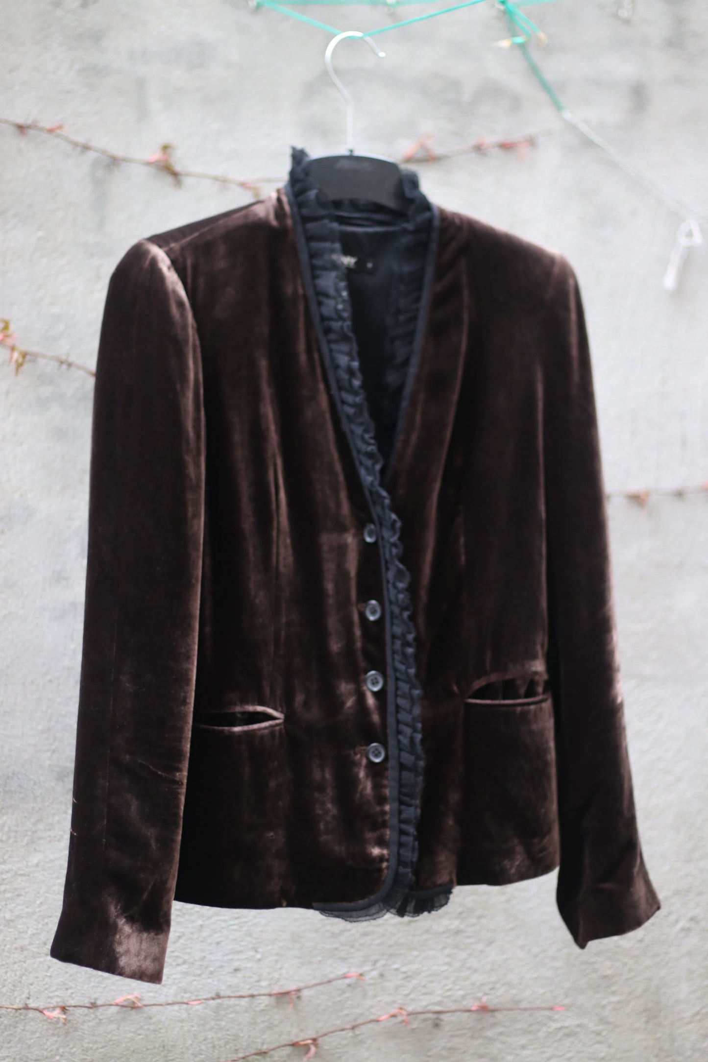 9os Donna Karen NY Opulent Blouse| Vintage brown light evening blazer