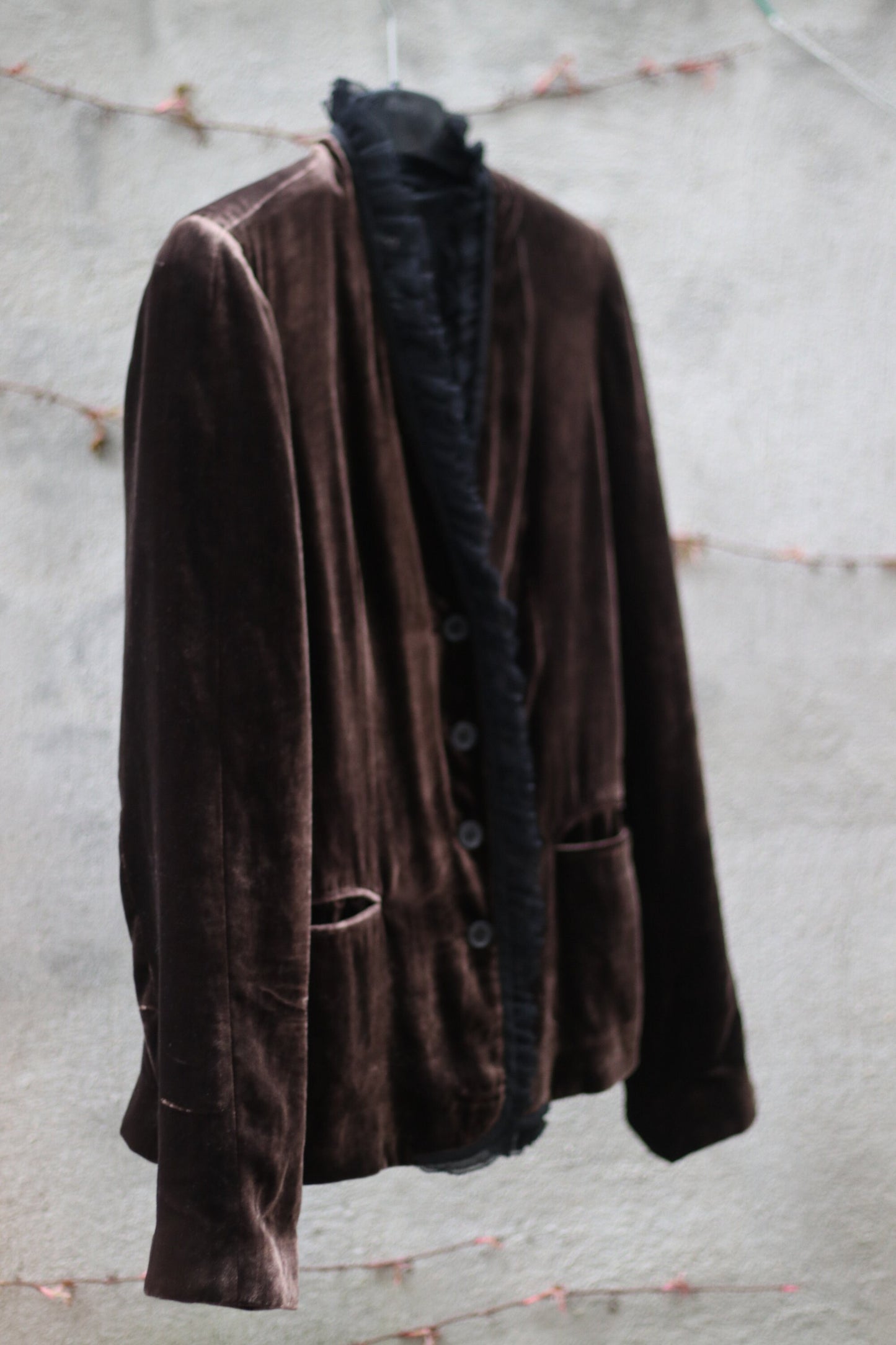9os Donna Karen NY Opulent Blouse| Vintage brown light evening blazer