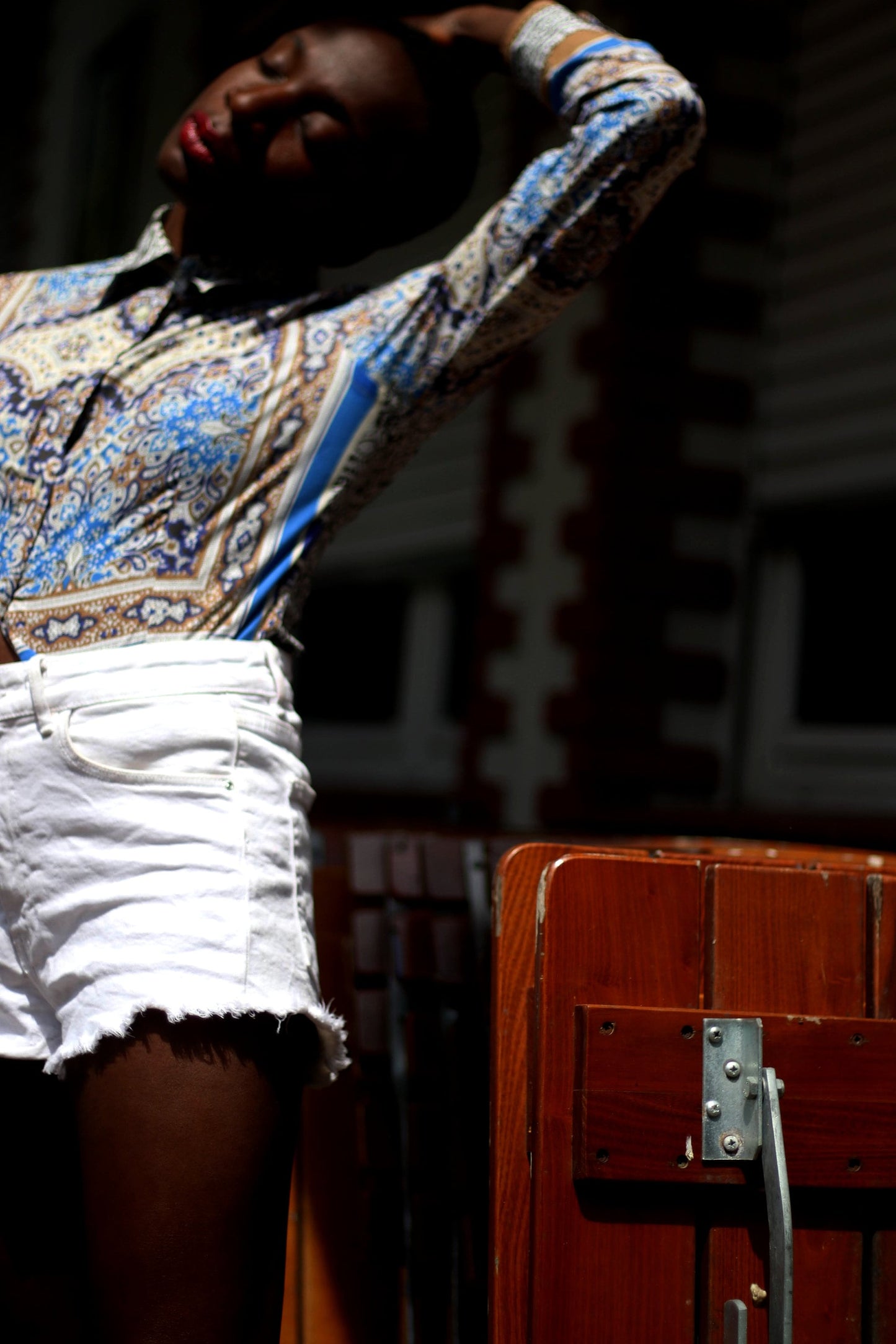 90s Etro blouse | Vintage Paisley Print Buttoned Down Shirt| Maximalist Cotton blend blue and brown design