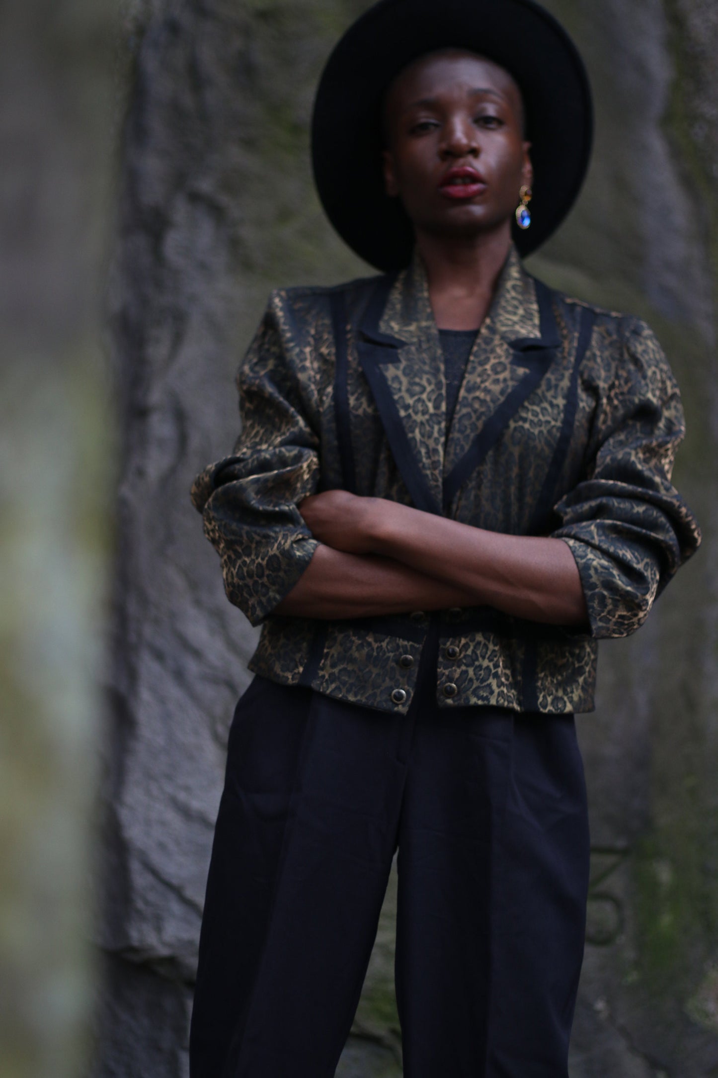 y2k DJ & CO Leo print blazer l Animal Print Textured Jacket | Y2K Leo print light coat