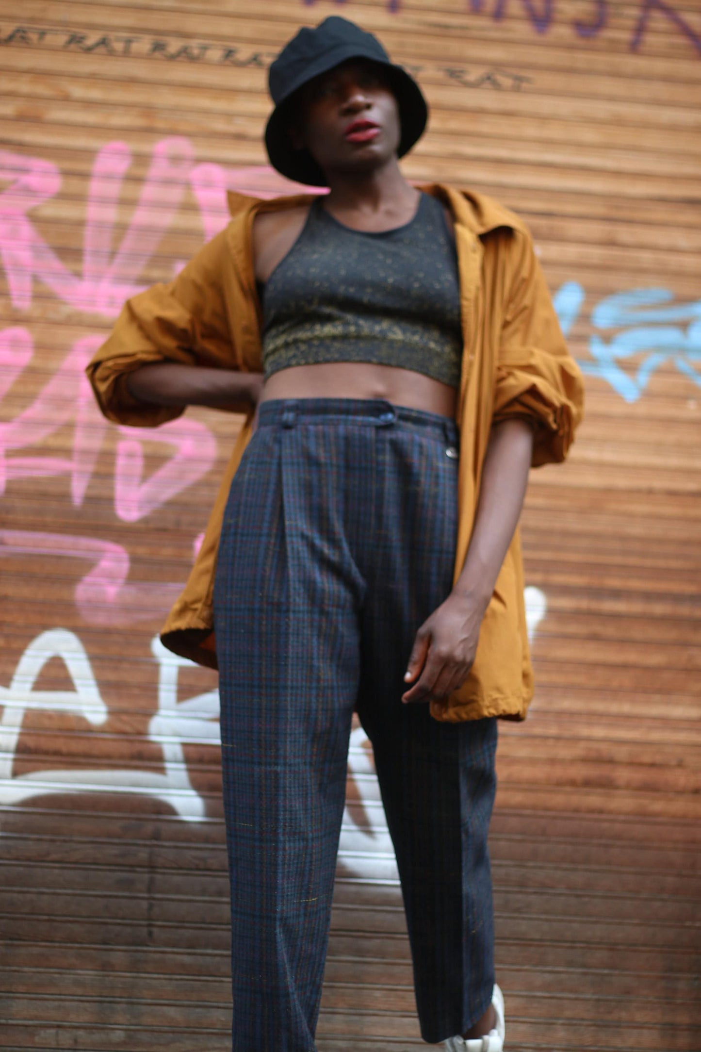 Vintage Zerres Checkered Trousers| Highwaisted tailored pants| Preppy minimalist pants