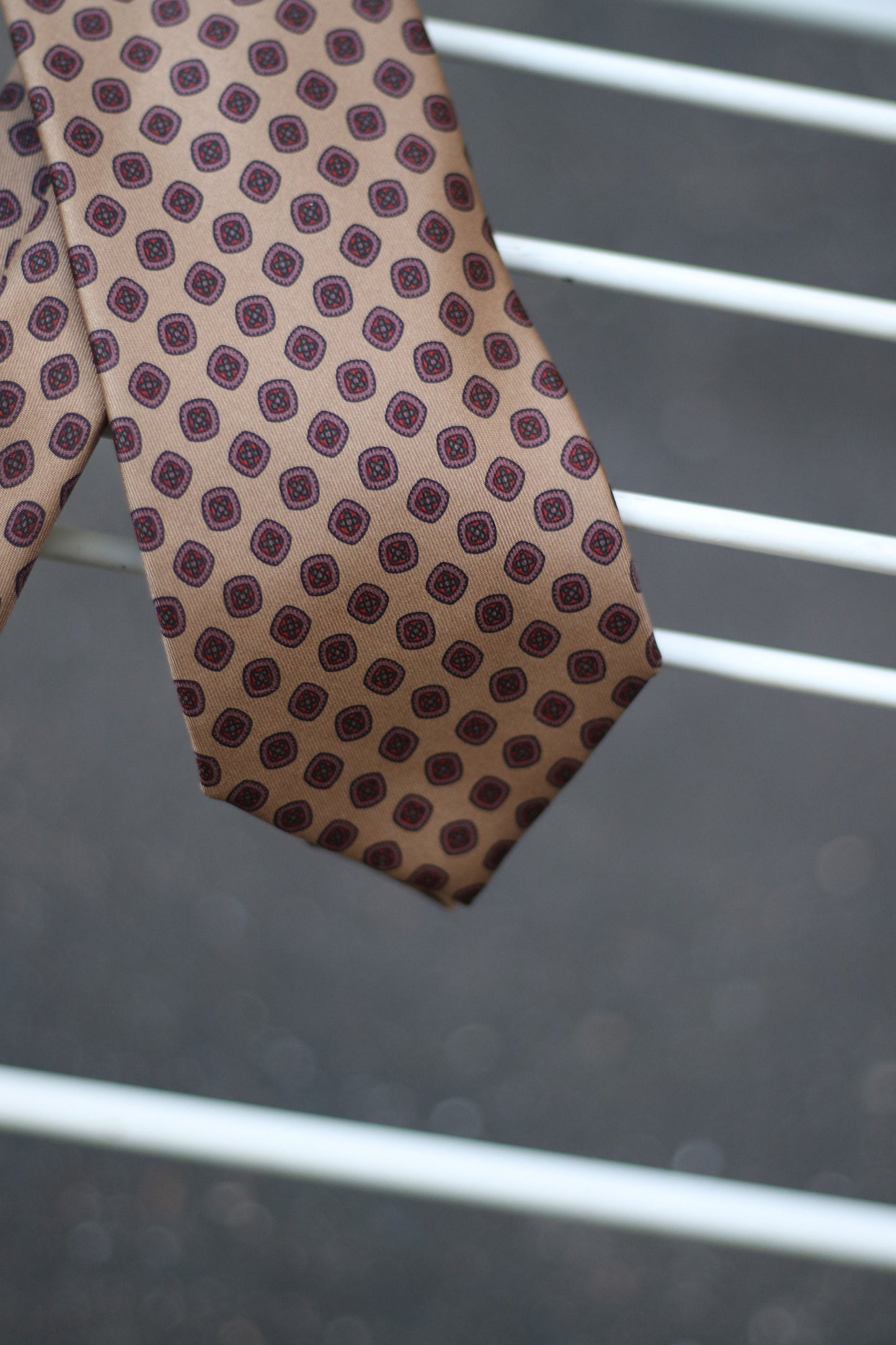 90s silk tie Vintage brown necktie Formal wear accessory Menswear for work