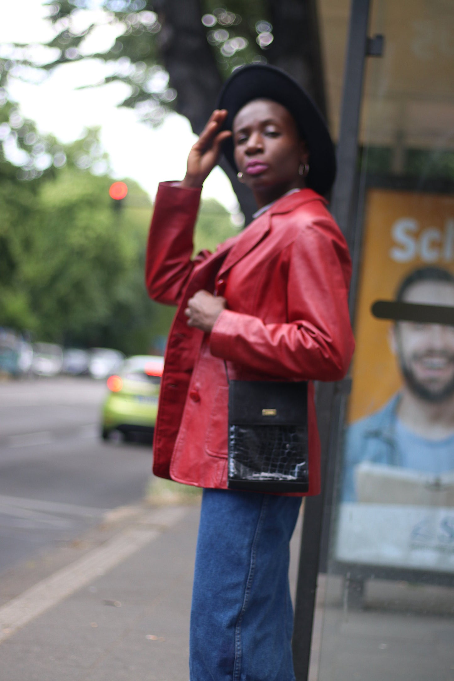 90s le Credi Bag| Vintage black Mini Bag| Embrossed leather and Suede Compact Bag | Minimalist classic textured bag