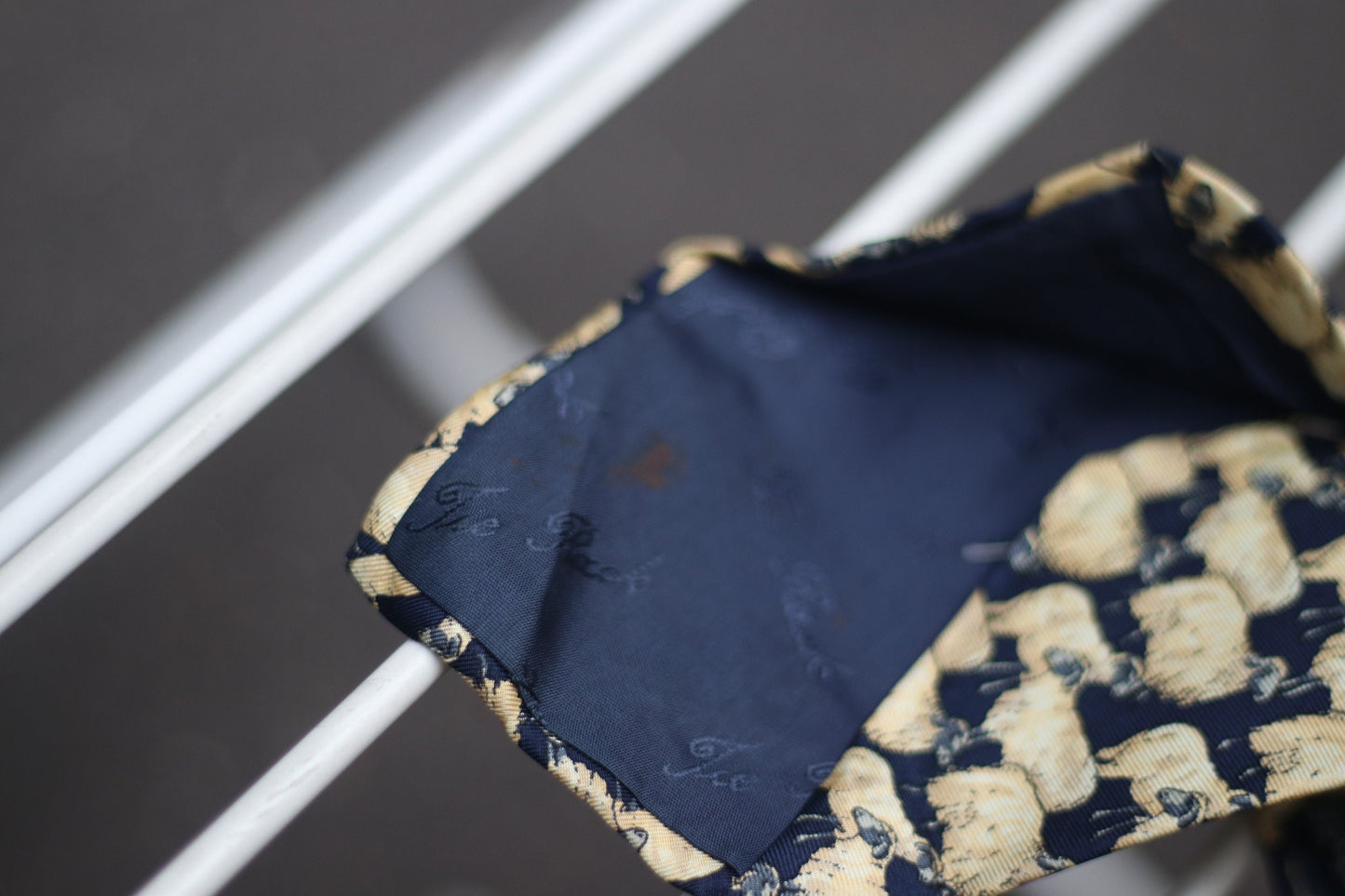 90s Silk Sheep Print Tie | Whimsical Necktie Menswear Suit tie