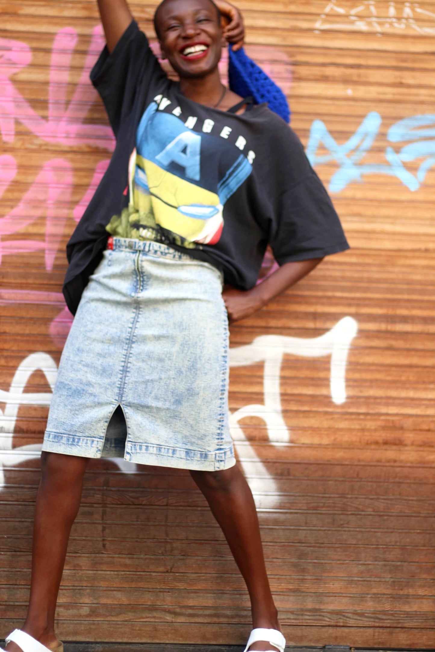 Miss 60s denim skirt| y2k acid wash mini skirt | Vintage blue summer jeans skirt