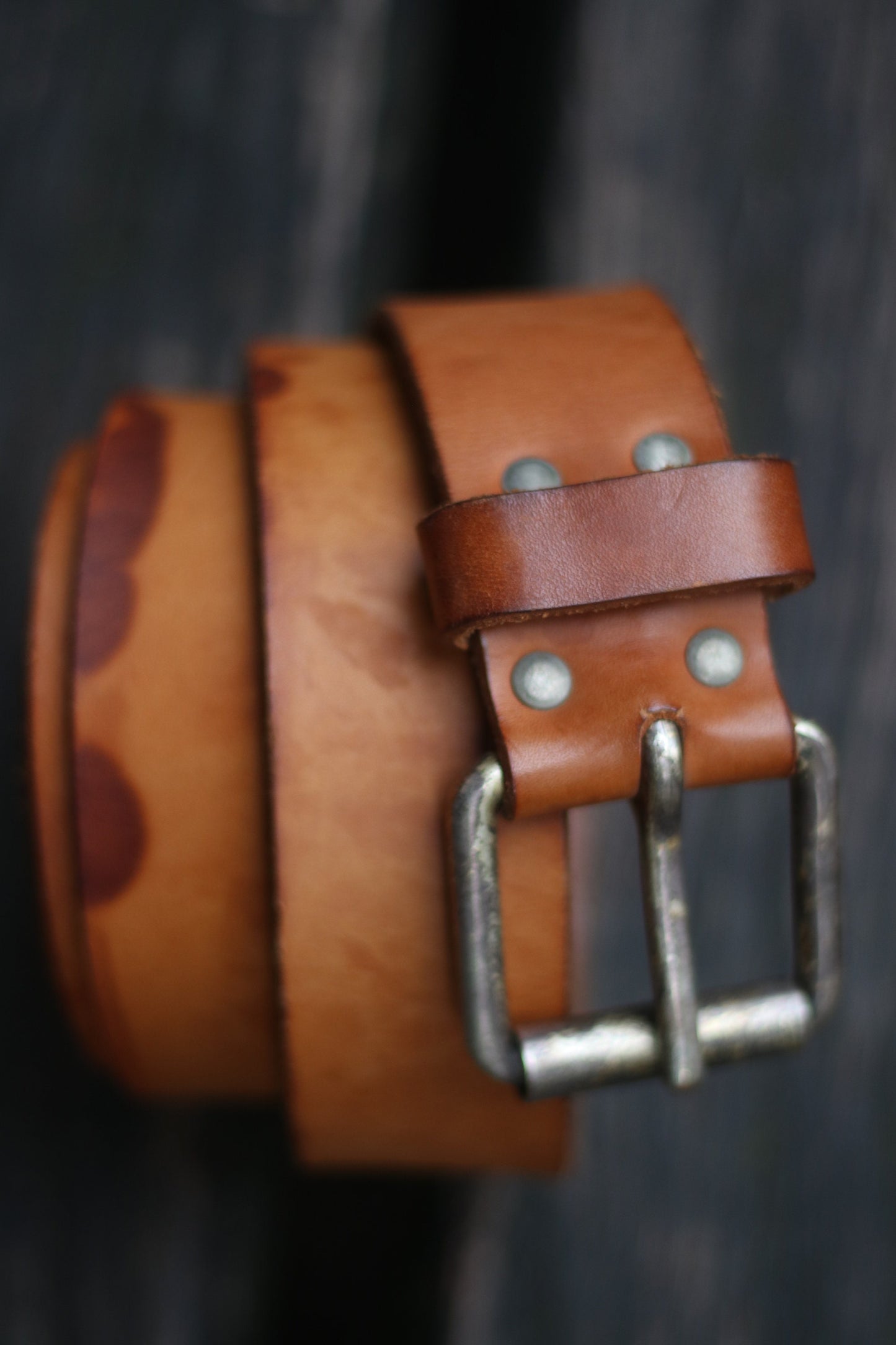 Vintage Original el cinto leather belt| Vintage minimalist brown classic belt| Capsule wardrobe design with silver colored buckle