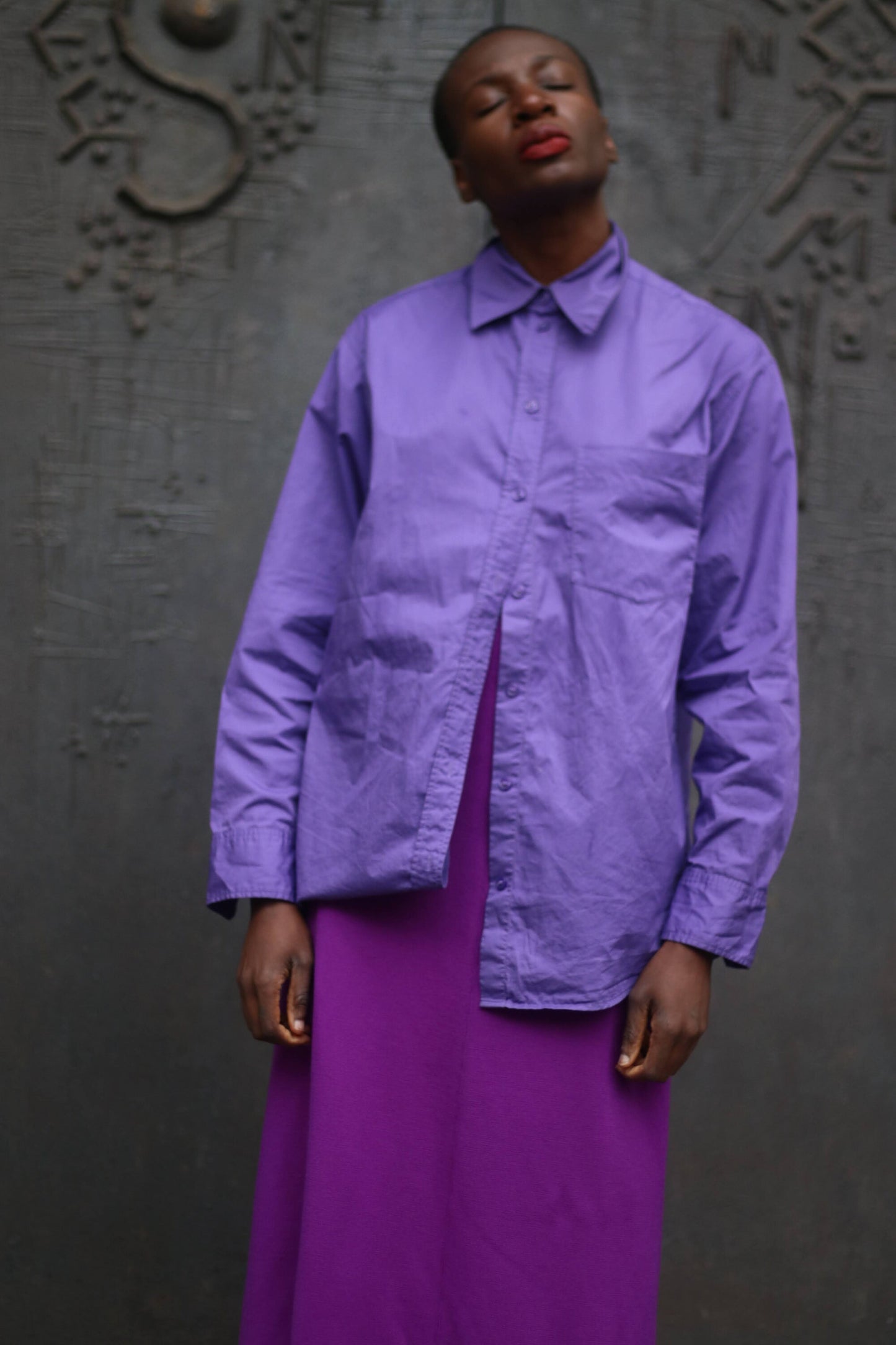 ESCADA by Margarethe Ley Purple Skirt | 80s bold Designer Skirt| Minimalist Capsule Wardrobe skirt