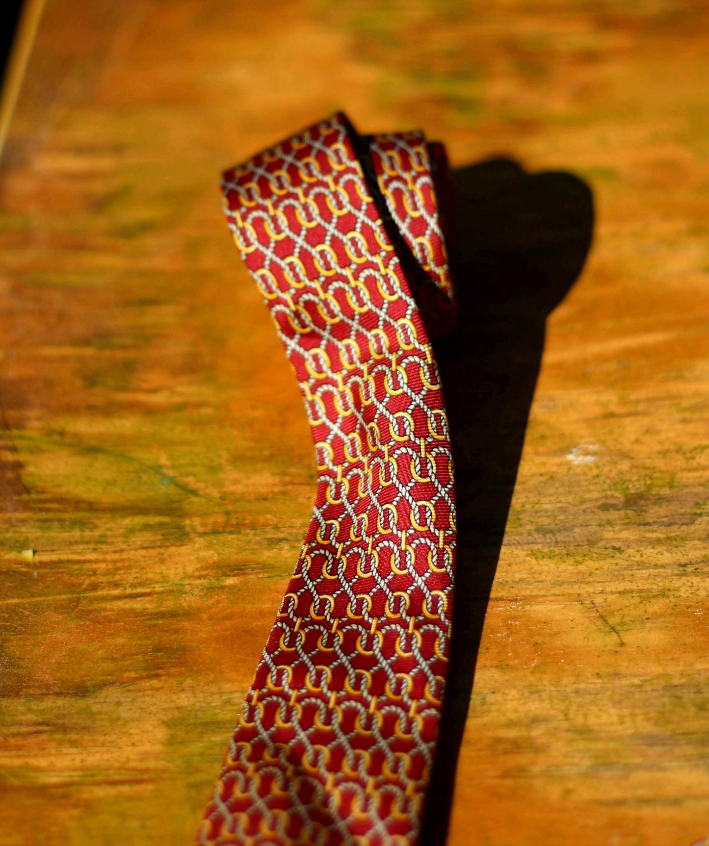 70s Paolo Gucci Silk Tie |Vintage heritage necktie in red| Designer Menswear tie| Unisex silk accessory| Gift for him
