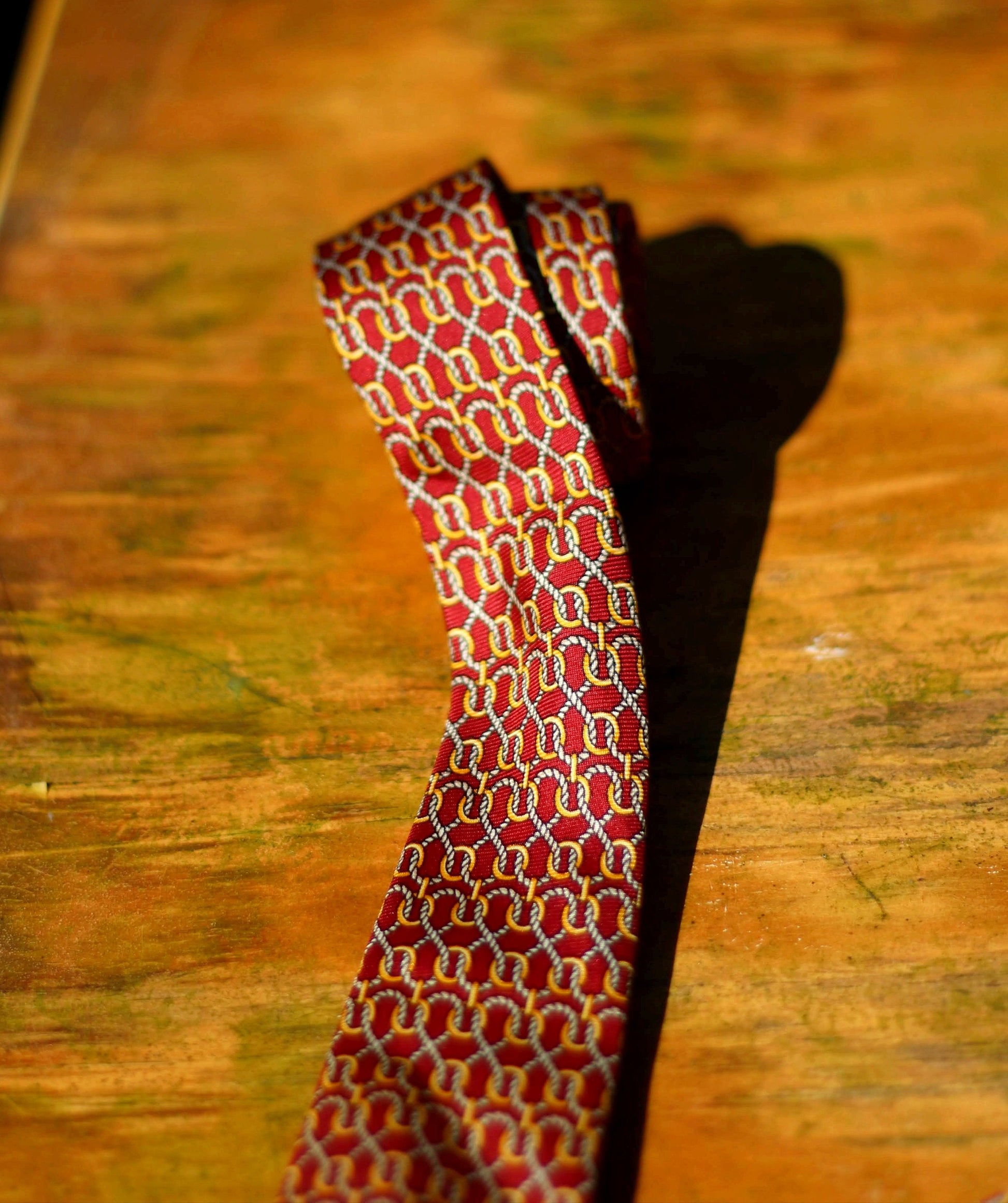 70s Paolo Gucci Silk Tie |Vintage heritage necktie in red| Designer Menswear tie| Unisex silk accessory| Gift for him