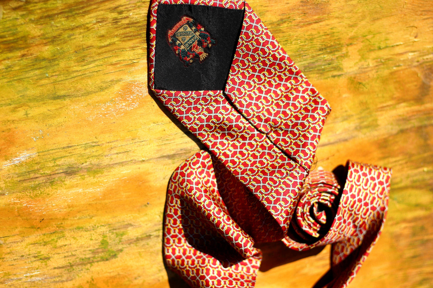 70s Paolo Gucci Silk Tie |Vintage heritage necktie in red| Designer Menswear tie| Unisex silk accessory| Gift for him