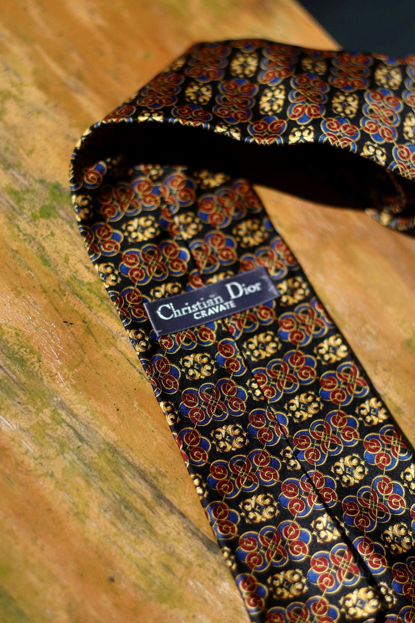 70s Christian Dior Cravate Silk Tie | Vintage heritage necktie in red| Menswear unisex suiting up accessory