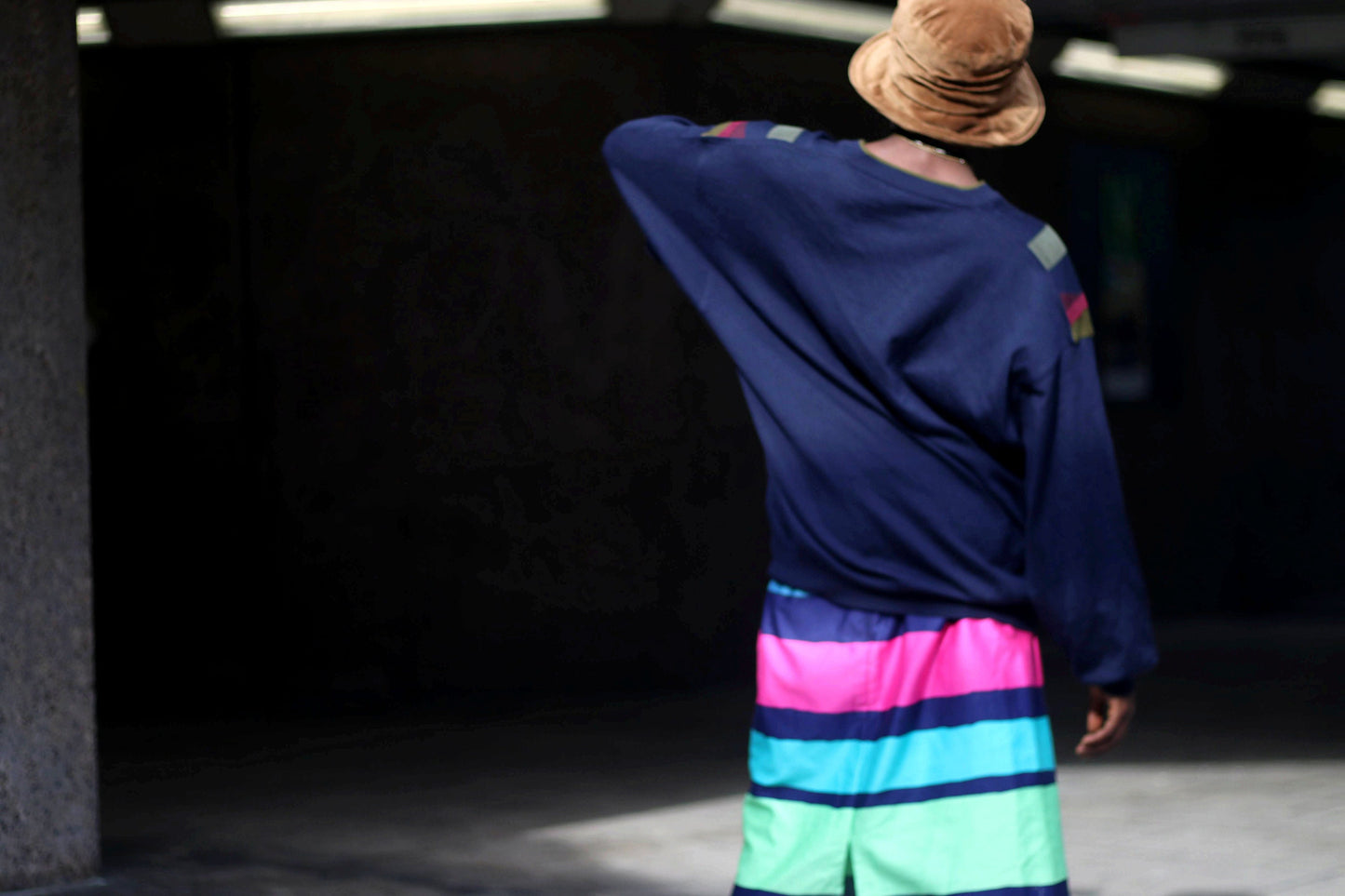 90s Masque sweater| Vintage Striped hipster multicolored knit| Unisex v neck| long sleeved sporty wool pullover