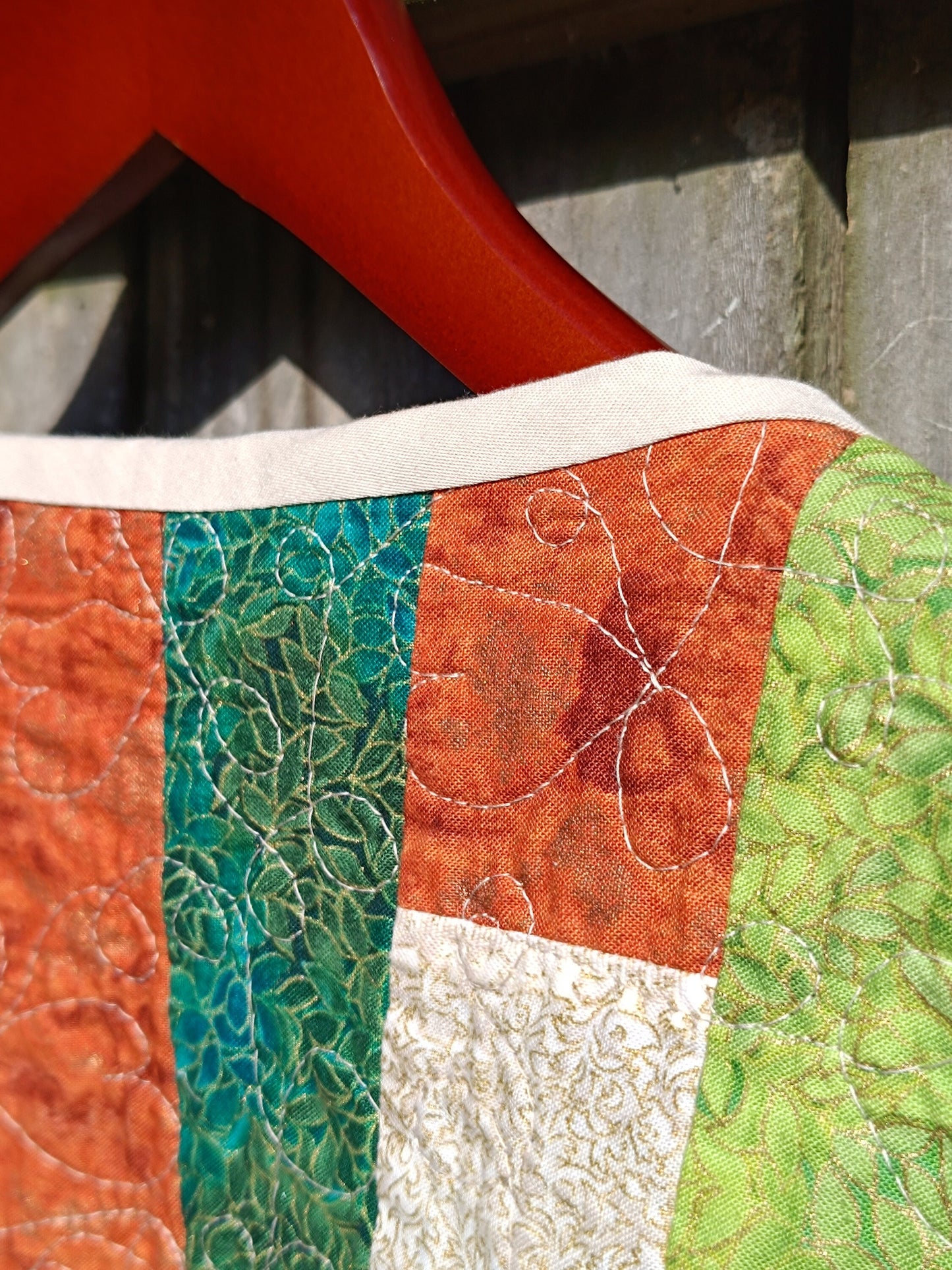 Vintage patchwork blazer | Orange hippy lightweight shirt| Bohemian cottage core design