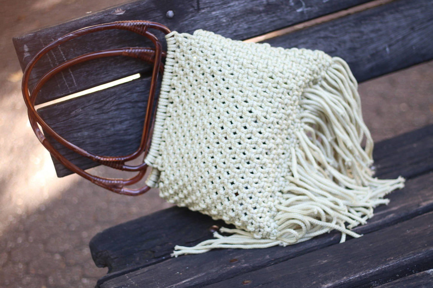 Vintage 70s Woven Brown Basket Bag summer chic