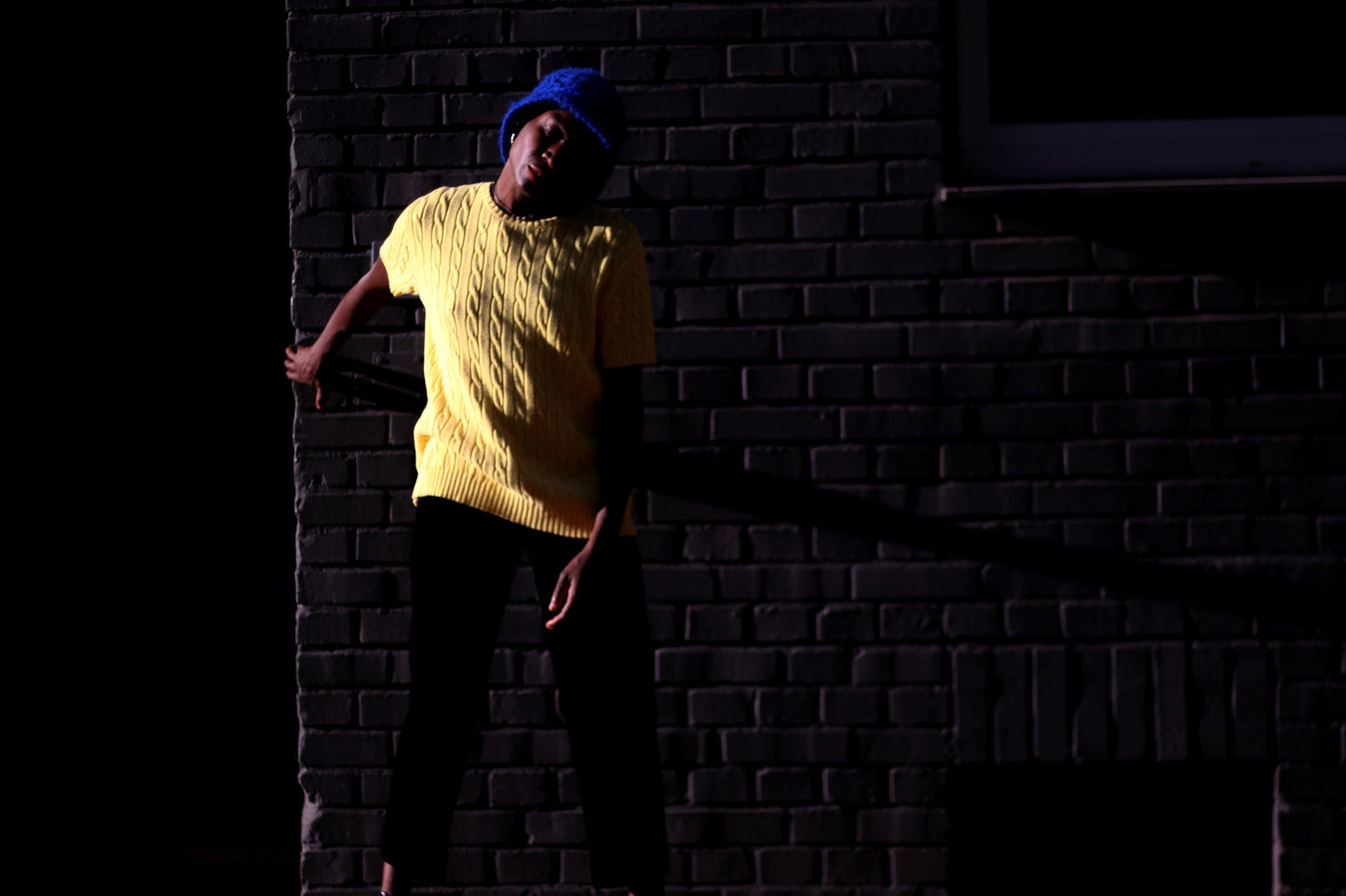 Vintage crew neck yellow knit| 90s short sleeved minimalist winter sweater