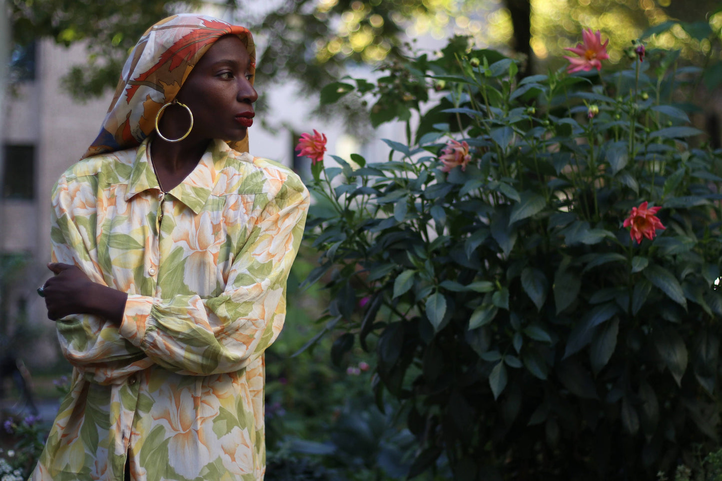 80s Pleated Blouse | Vintage yellow long sleeved floral print shirt| Maximalist blouse