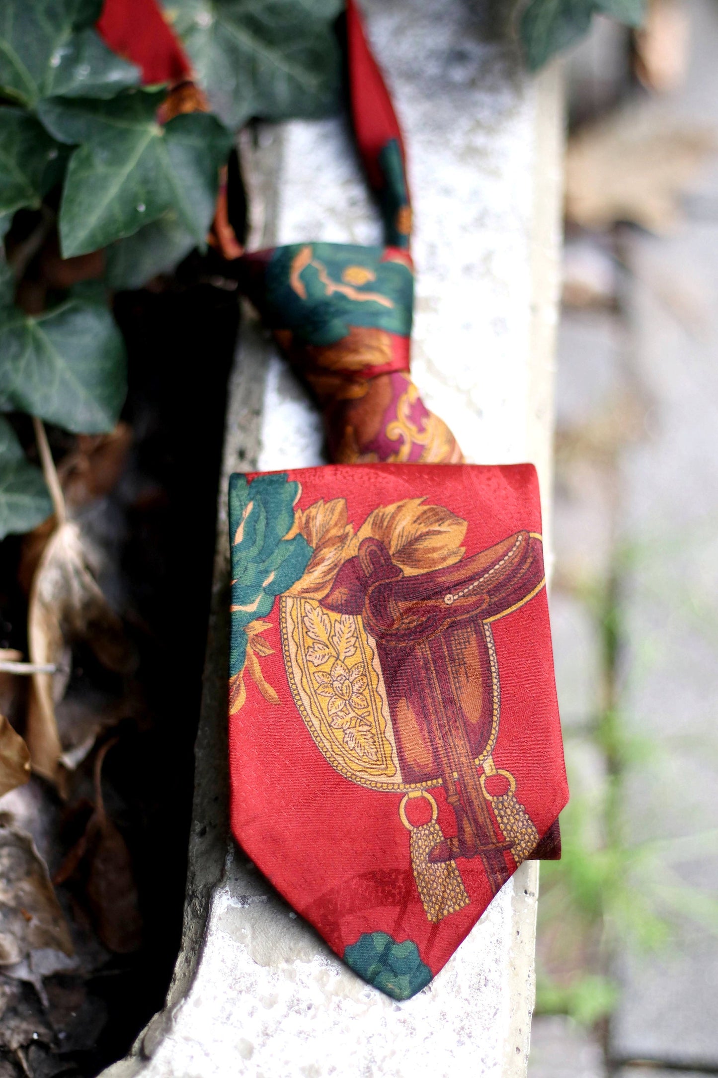 80s Atwardson Silk Tie | Vintage Baroque Inspired necktie | Opulent dapper necktie