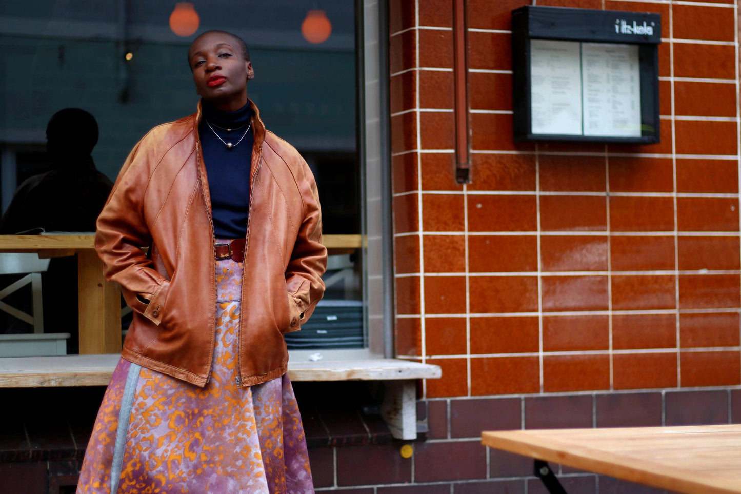 90s Leather Jacket| Vintage Minimalist Brown leather Design| Timeless Chic Leather coat