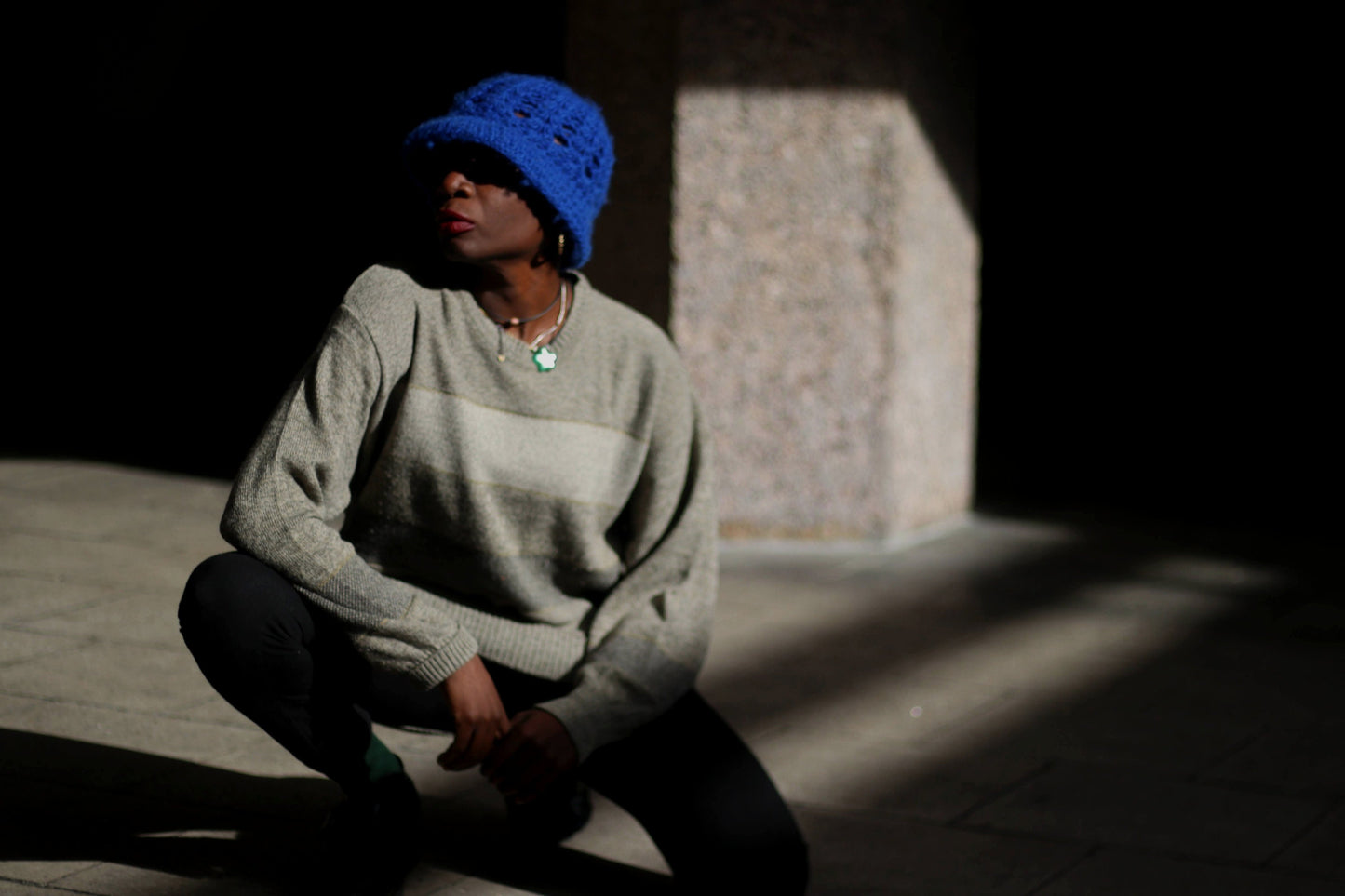 90s brown sweater| Vintage unisex striped winter knit| Streetstyle women's sweater in brown and grey