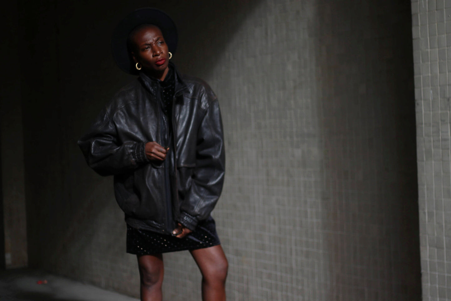 90s Pierre Cardin Leather Jacket| Vintage tough luxe black brown Leather Coat| Minimalist unisex vintage leather bomber jacket