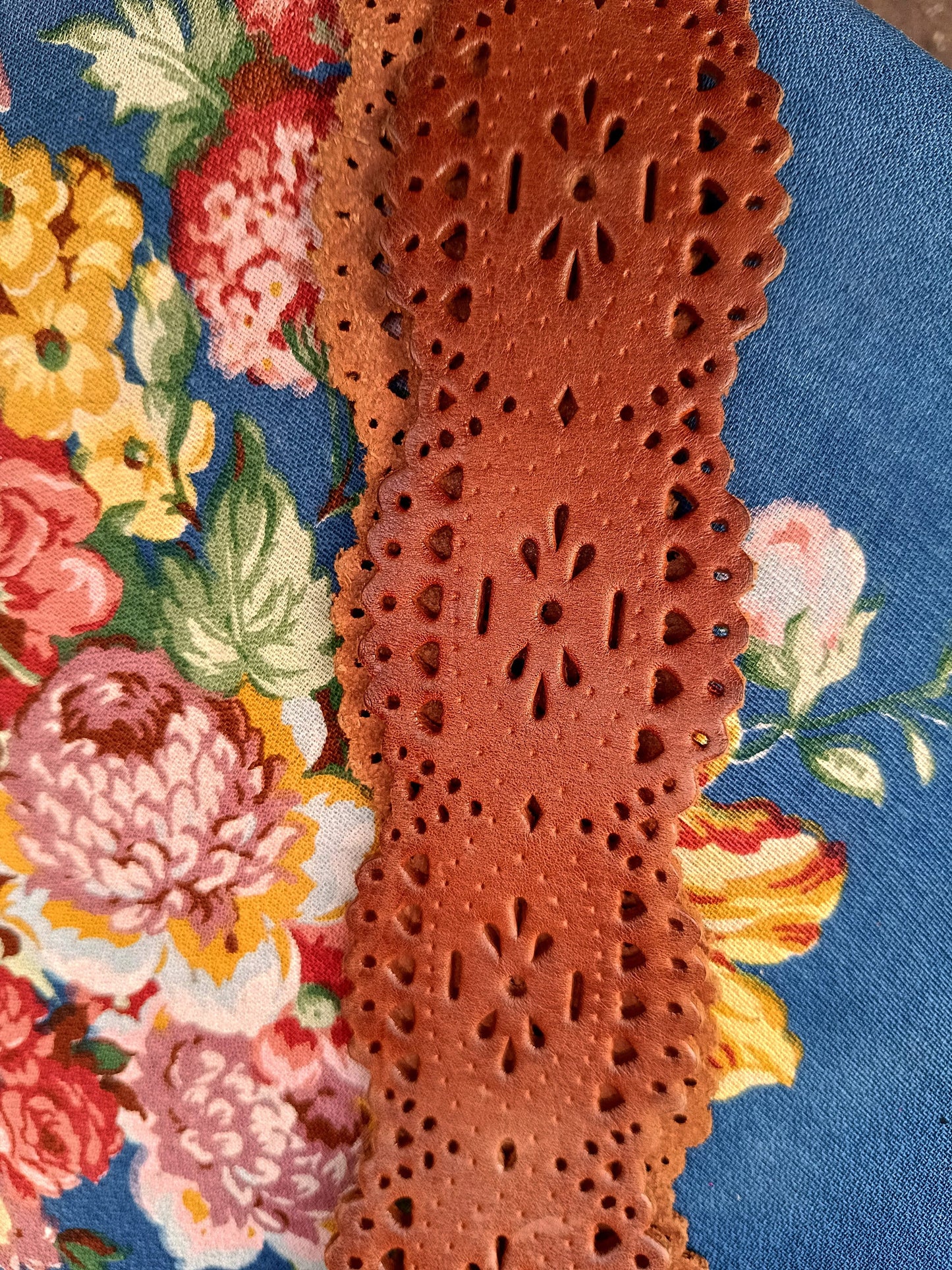 70s Brown Leather Belt | Vintage boho chic belt