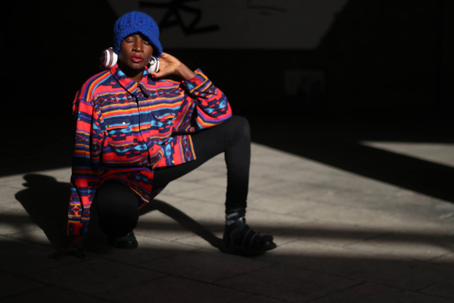 90s ikat print shirt| Vintage buttoned down unisex design| Crazy pattern unisex shirt|Streetstyle abstract print knit