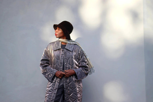 90s Metallic Coat| Vintage Quilted lightweight Jacket| Gerry Weber Women's preppy country inspired padded coat