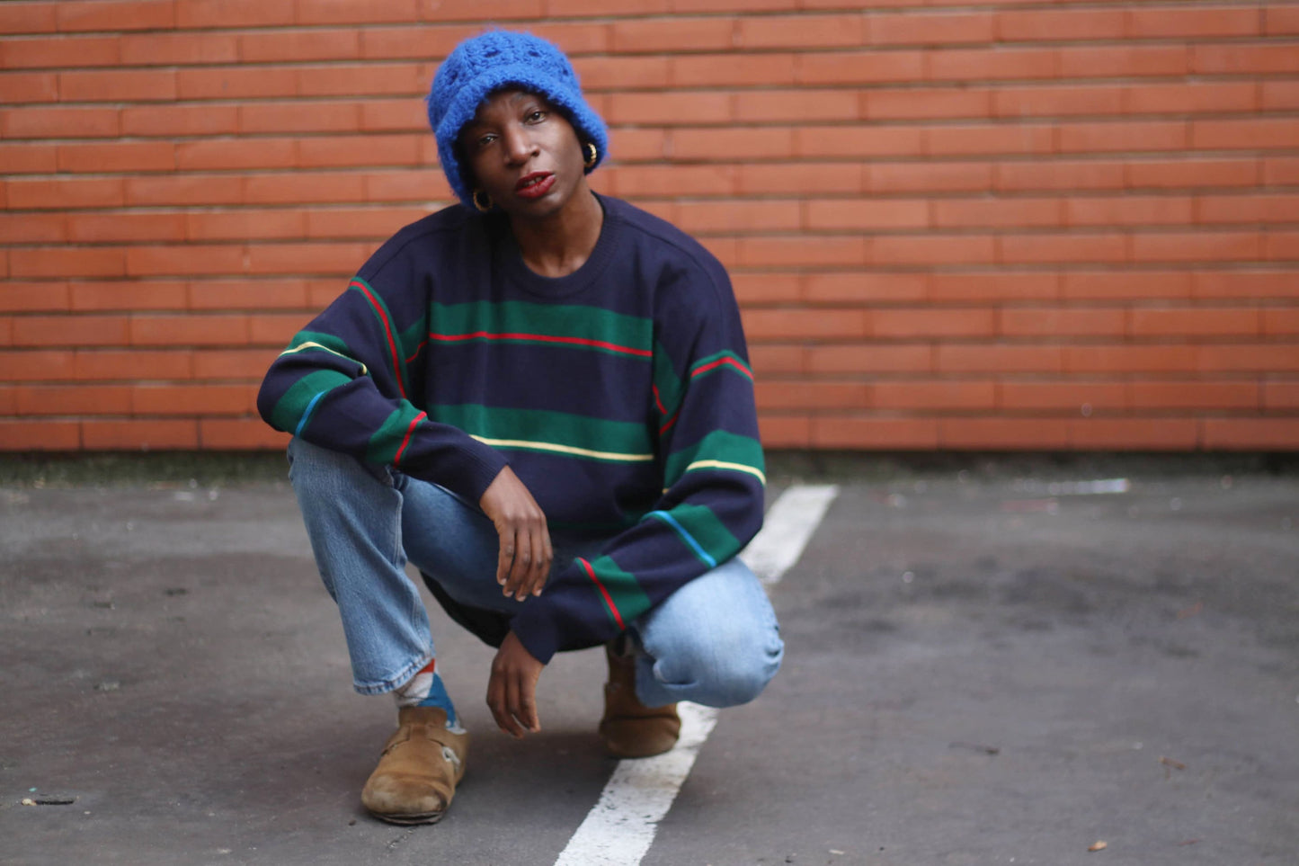 90s Women's Sweater| Vintage Navigare multicolored Crew Neck with long sleeves| Men's Striped Sweater