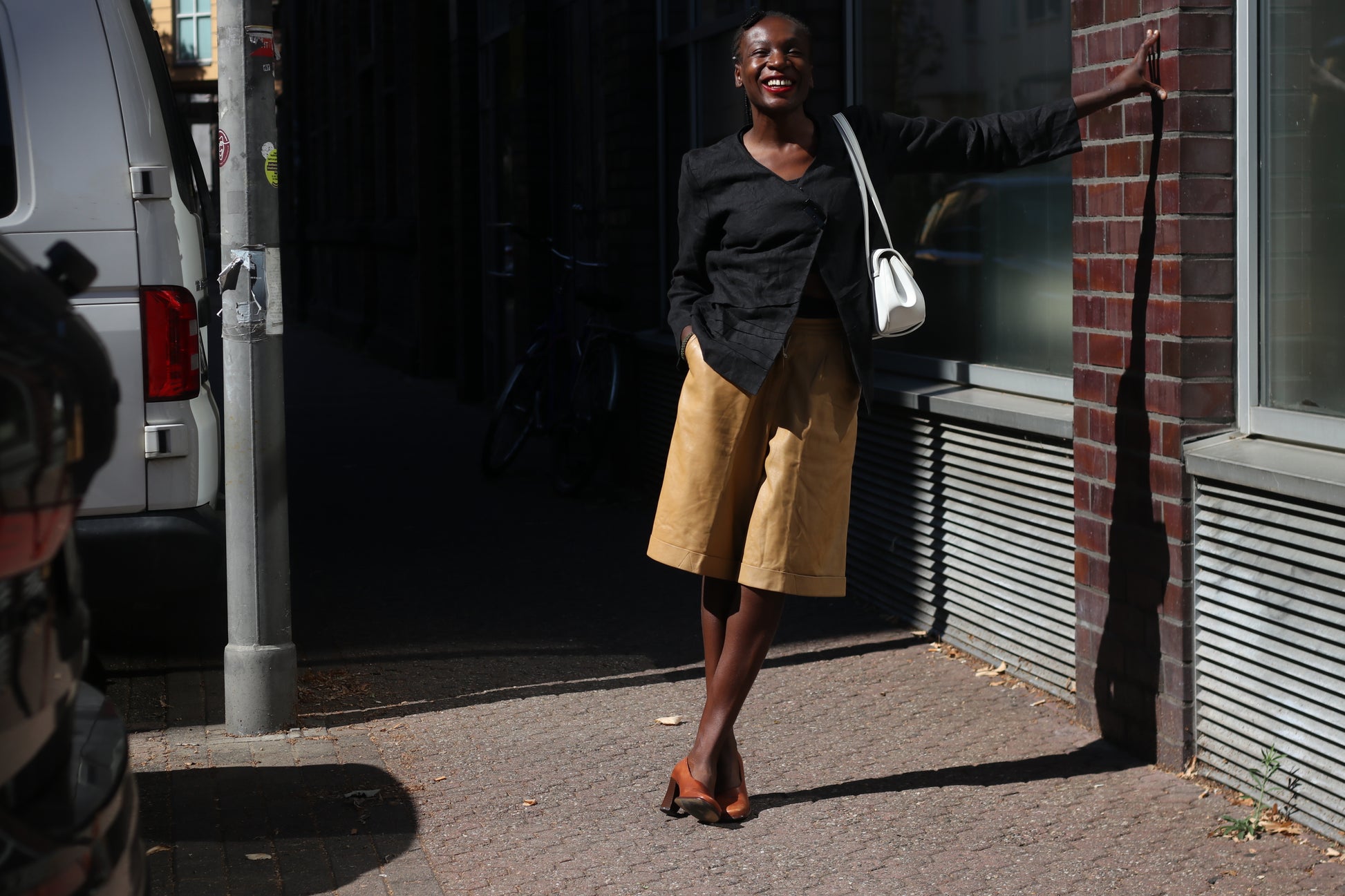 Linen Jacket 90s Minimalist Black Pleated Blazer Fits S EU 36