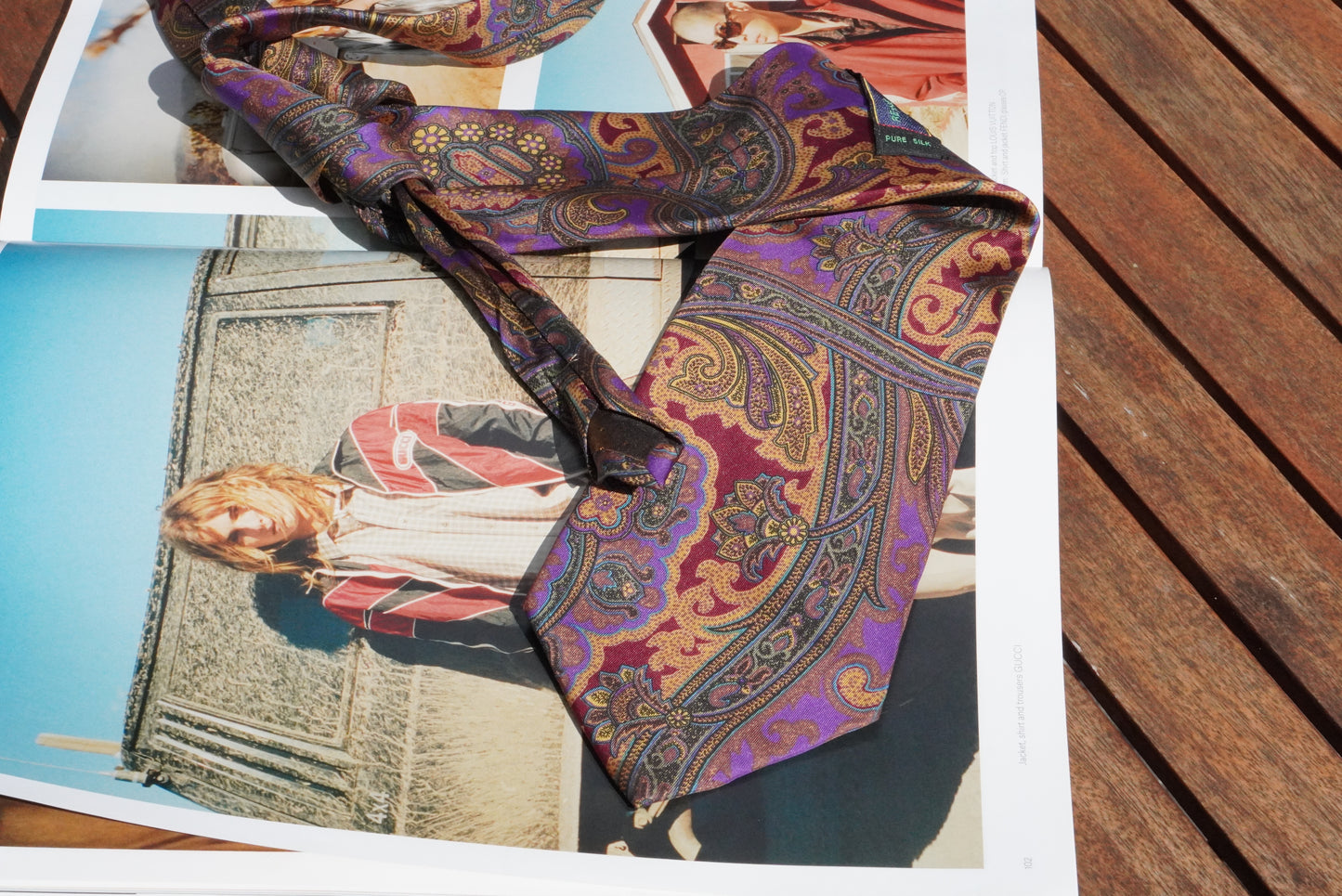 Schubert Vintage 1980s Silk Tie Paisley Pattern Purple Burgundy Mens Necktie