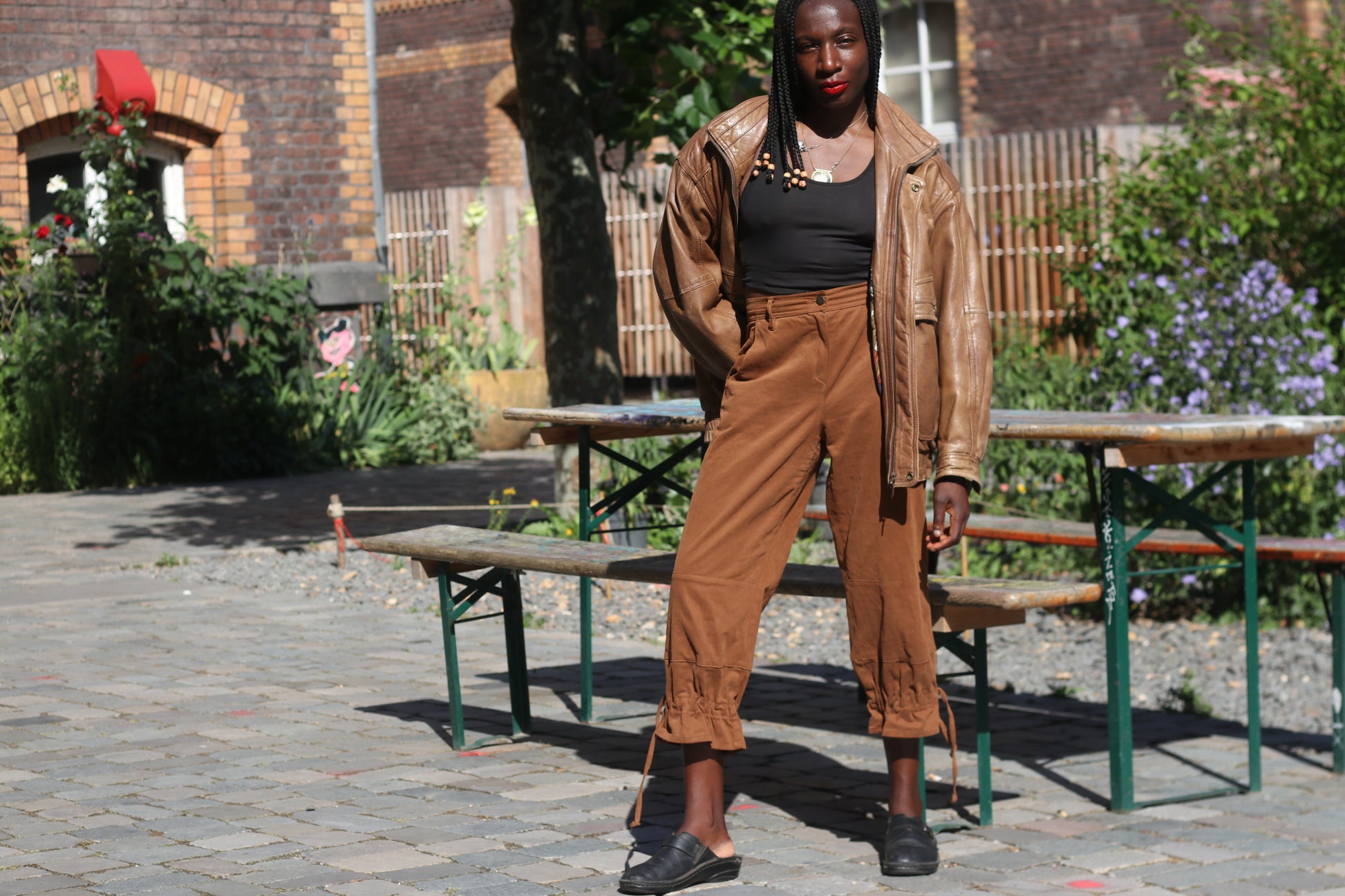 Vintage Y2K Brown Cropped Cargo Trousers - Drawstring Ankle Pants