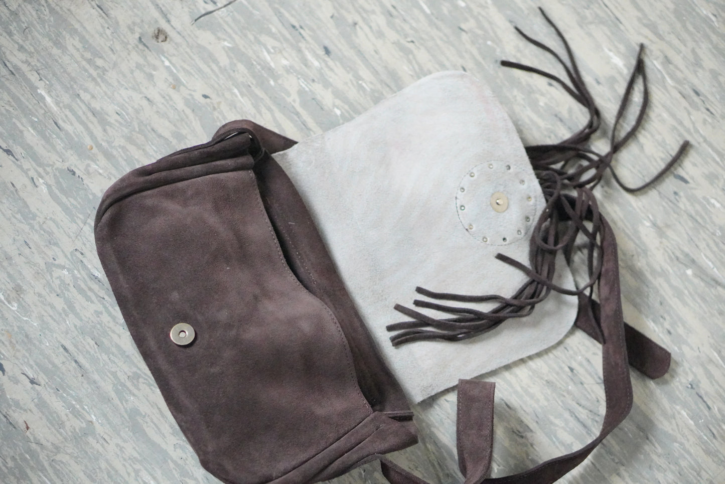 Zebra Print Hair-On Crossbody Bag - Vintage Y2K Suede Fringe Purse