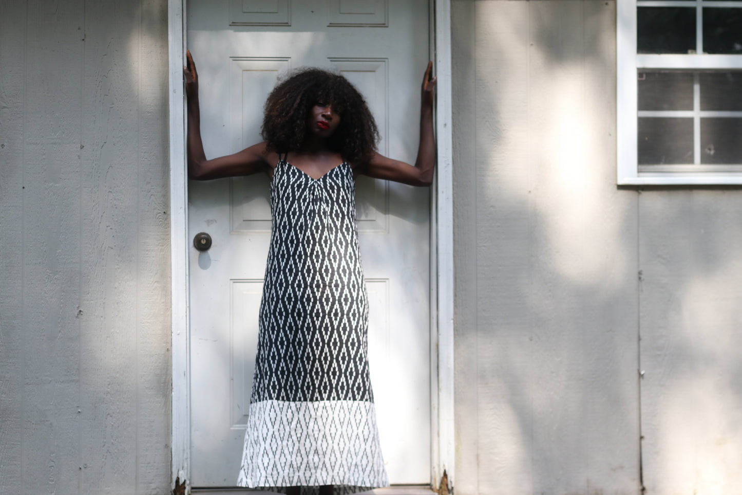 Vintage Banana Republic Cotton Linen Ikat Print Maxi Dress - Size 6
