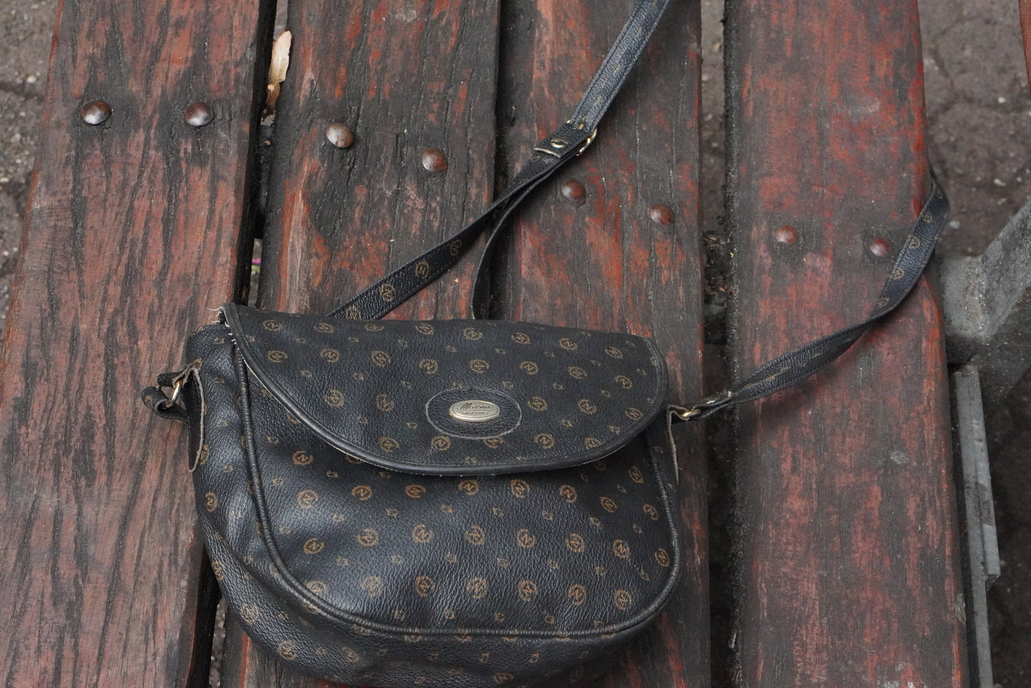 Maiani Vintage 80s Monogram Crossbody Bag - Made in Italy