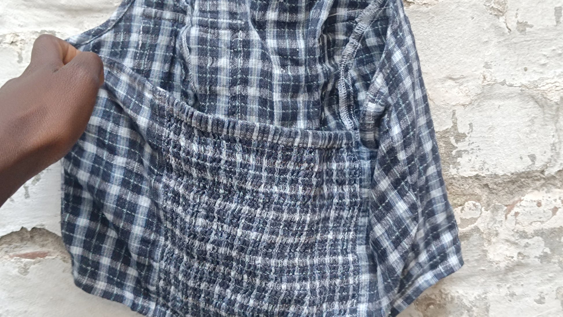 3 Suisses Vintage Halter Top - 90s Y2K Plaid Crop Blouse
