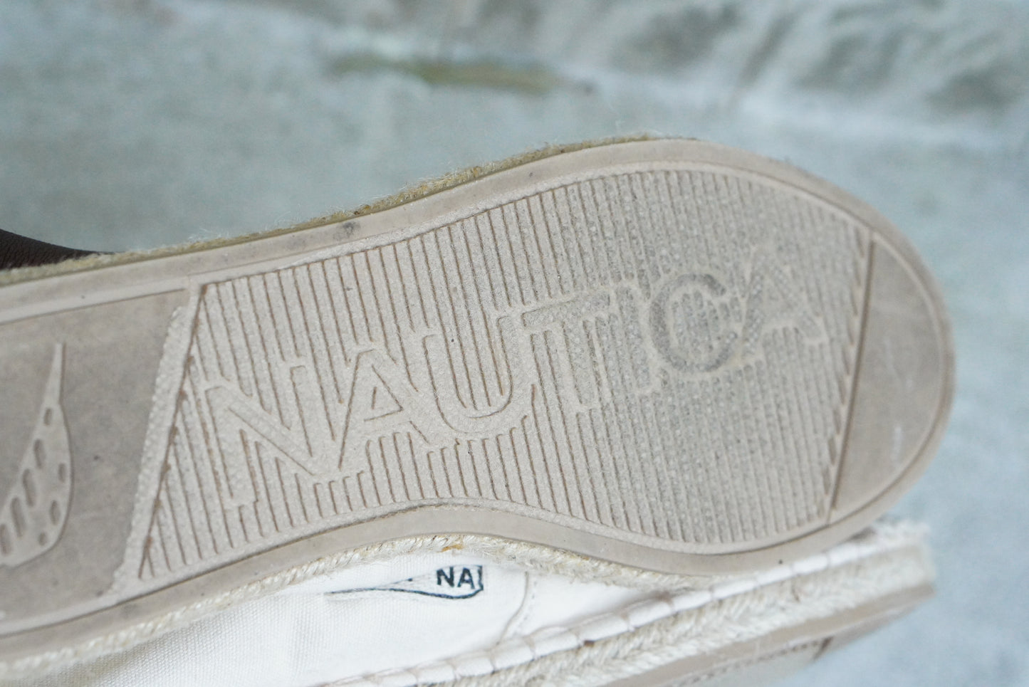 Nautica Retro Style Cream Canvas Espadrilles - Size US 7