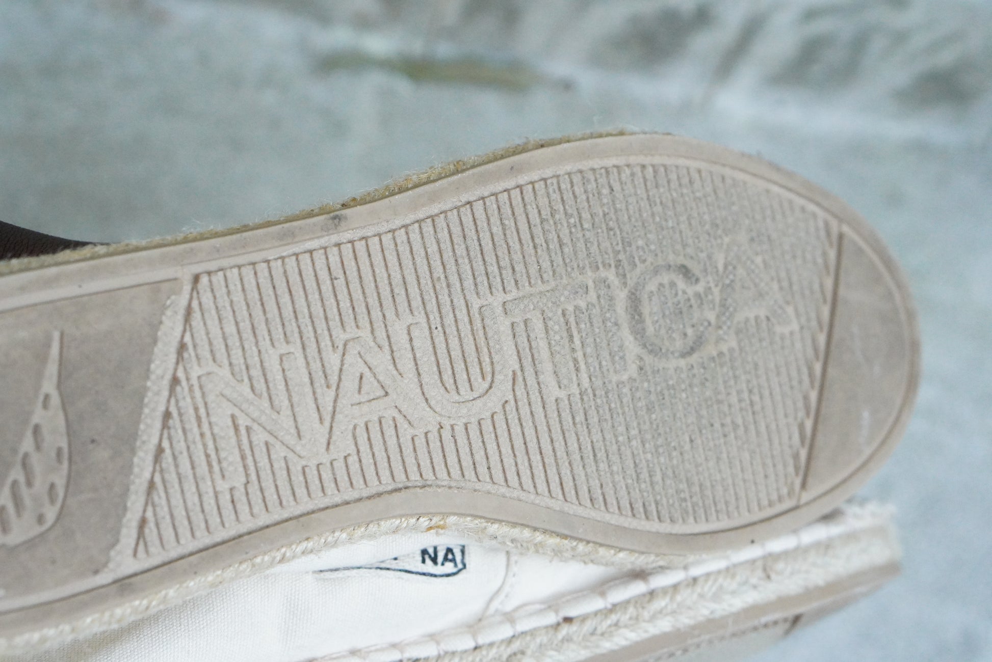 Nautica Retro Style Cream Canvas Espadrilles - Size US 7