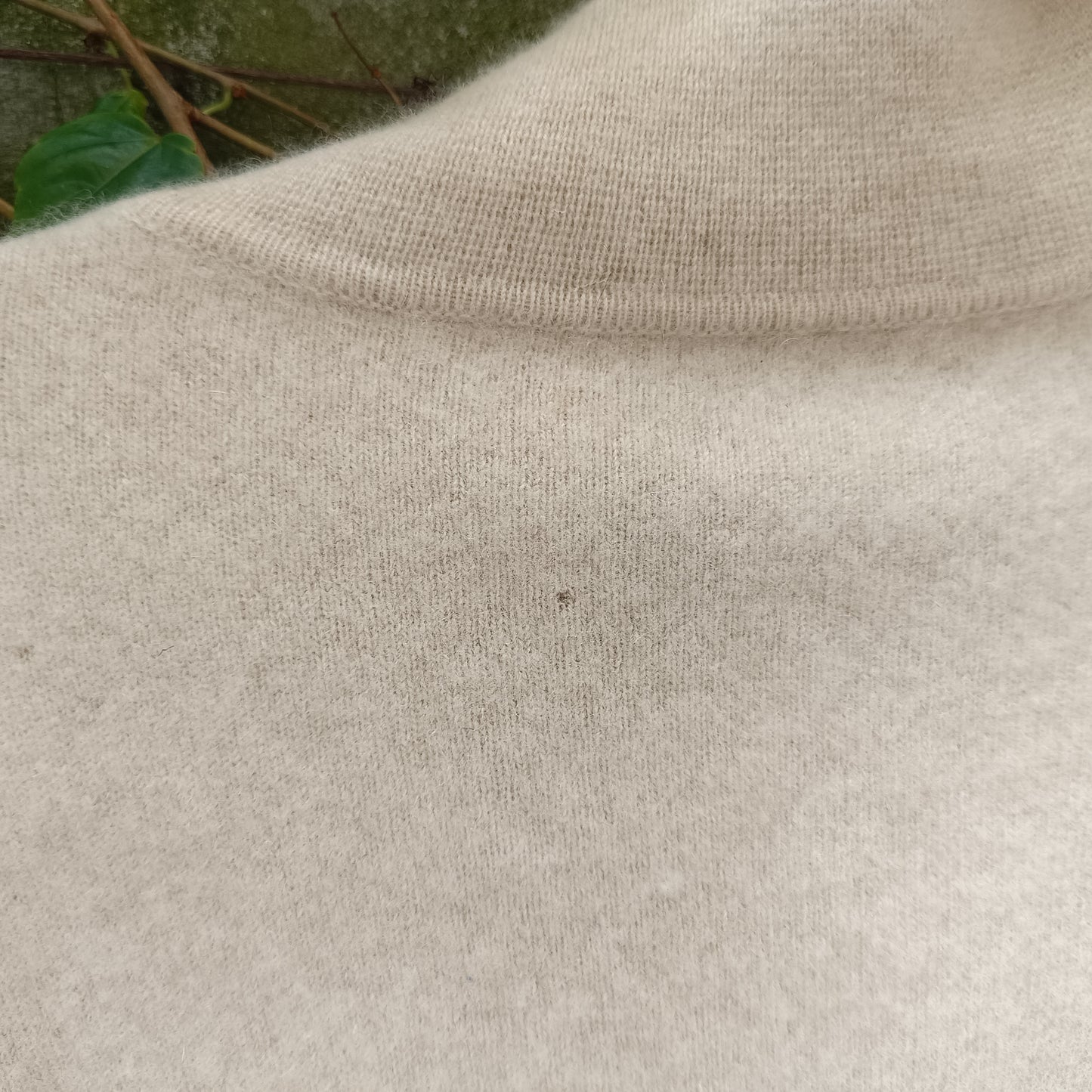 Vintage Beige Cashmere Polo Sweater - 90s Italian Cashmere Jumper XS-S