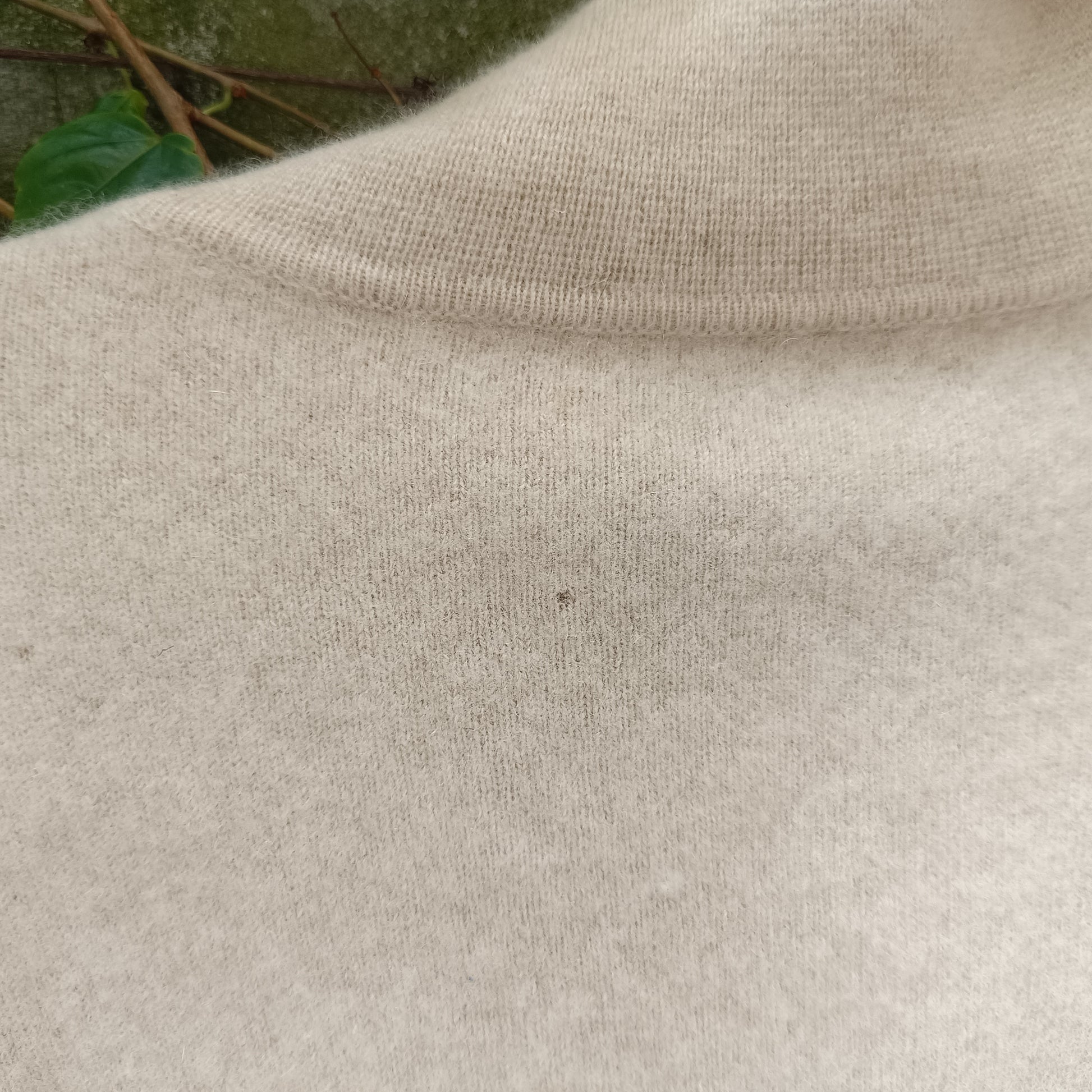 Vintage Beige Cashmere Polo Sweater - 90s Italian Cashmere Jumper XS-S