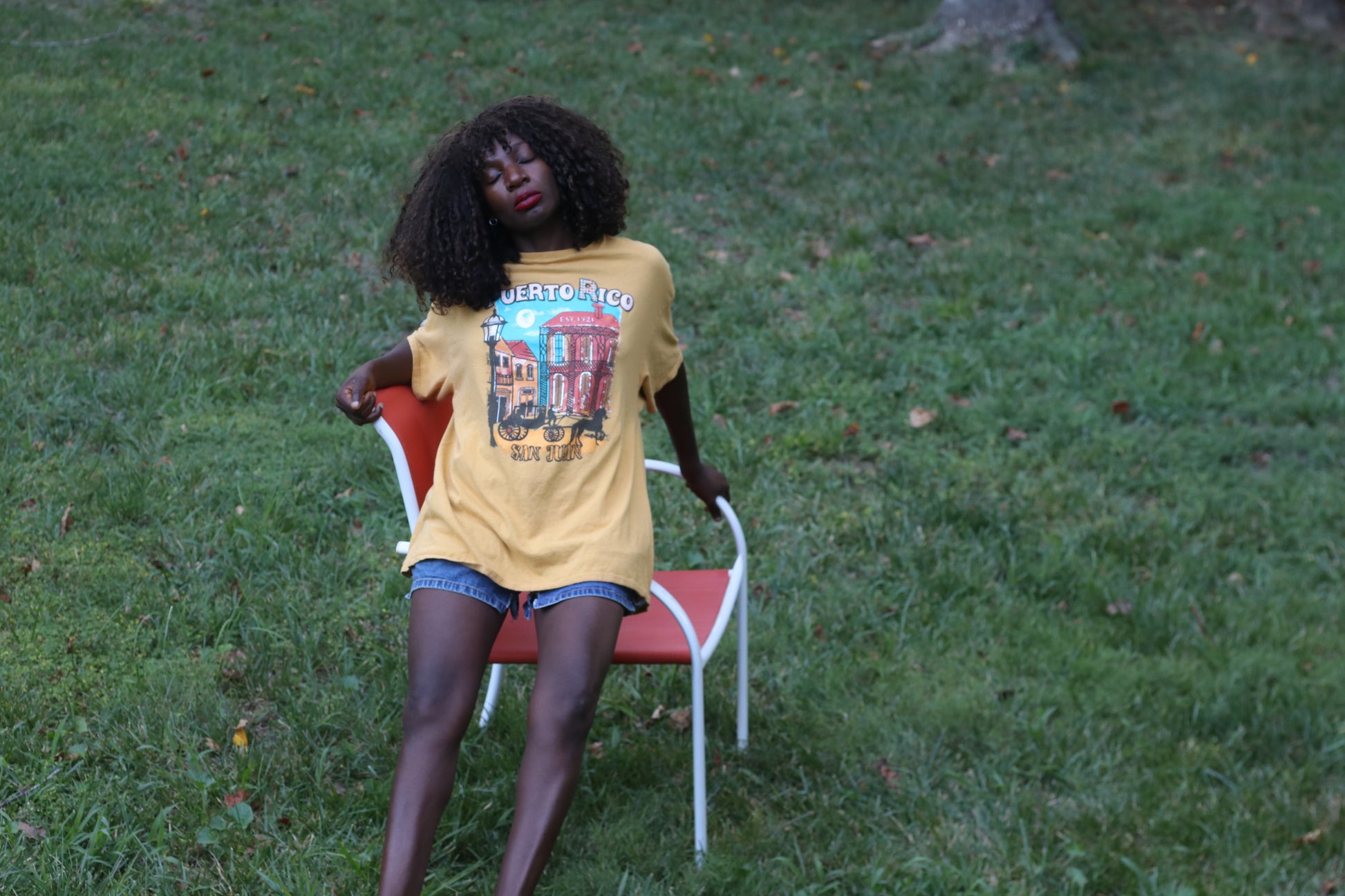 Vintage Delta San Juan Puerto Rico Graphic Tee - Oversized Mustard 2XL