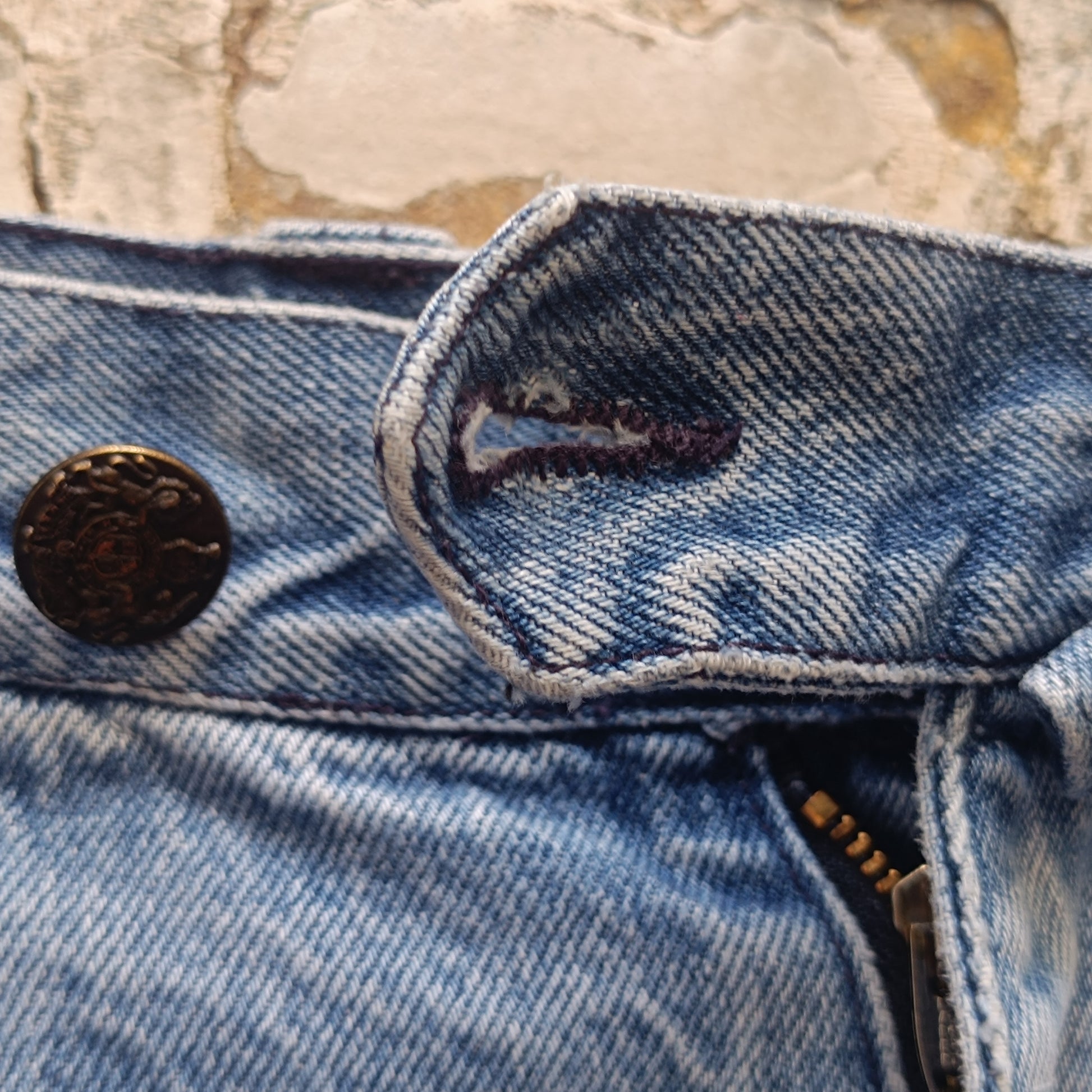 Vintage 80s Daniel Hechter Pleated Denim Chinos | High-Waist Blue Jeans
