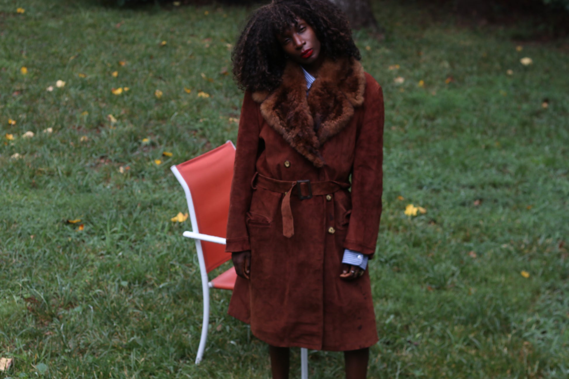 Vintage 70s Wild 'N' Woolly Sheepskin Coat | Rust Suede Penny Lane