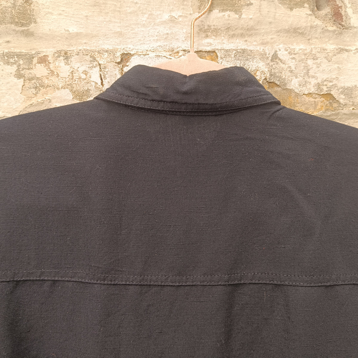 Vintage Black Oversized Utility Jacket | 90s Shirt Coat M/L