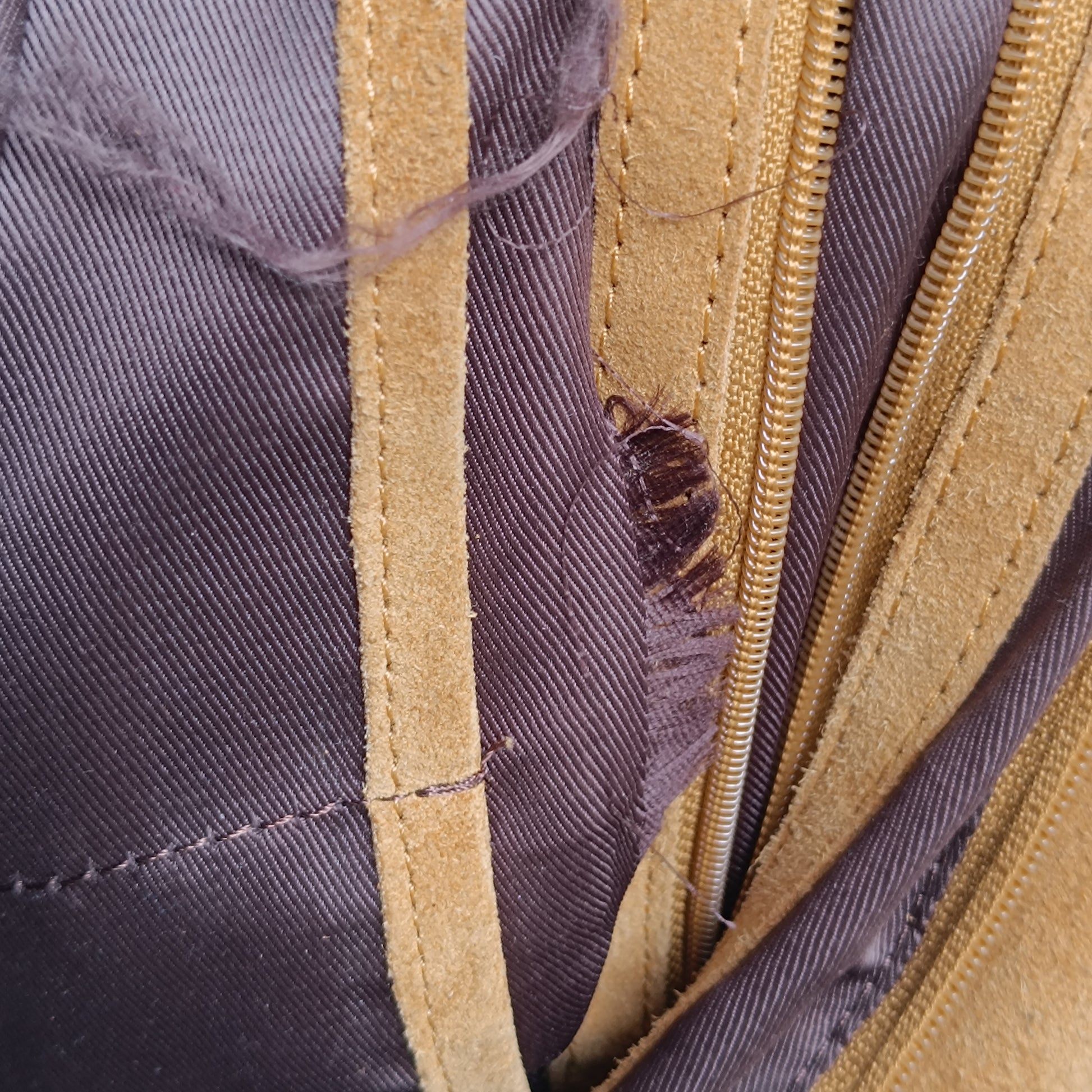Baccini Milano Vintage Suede Hobo Bag Tan Brown Leather Slouchy Shoulder Tote 70s