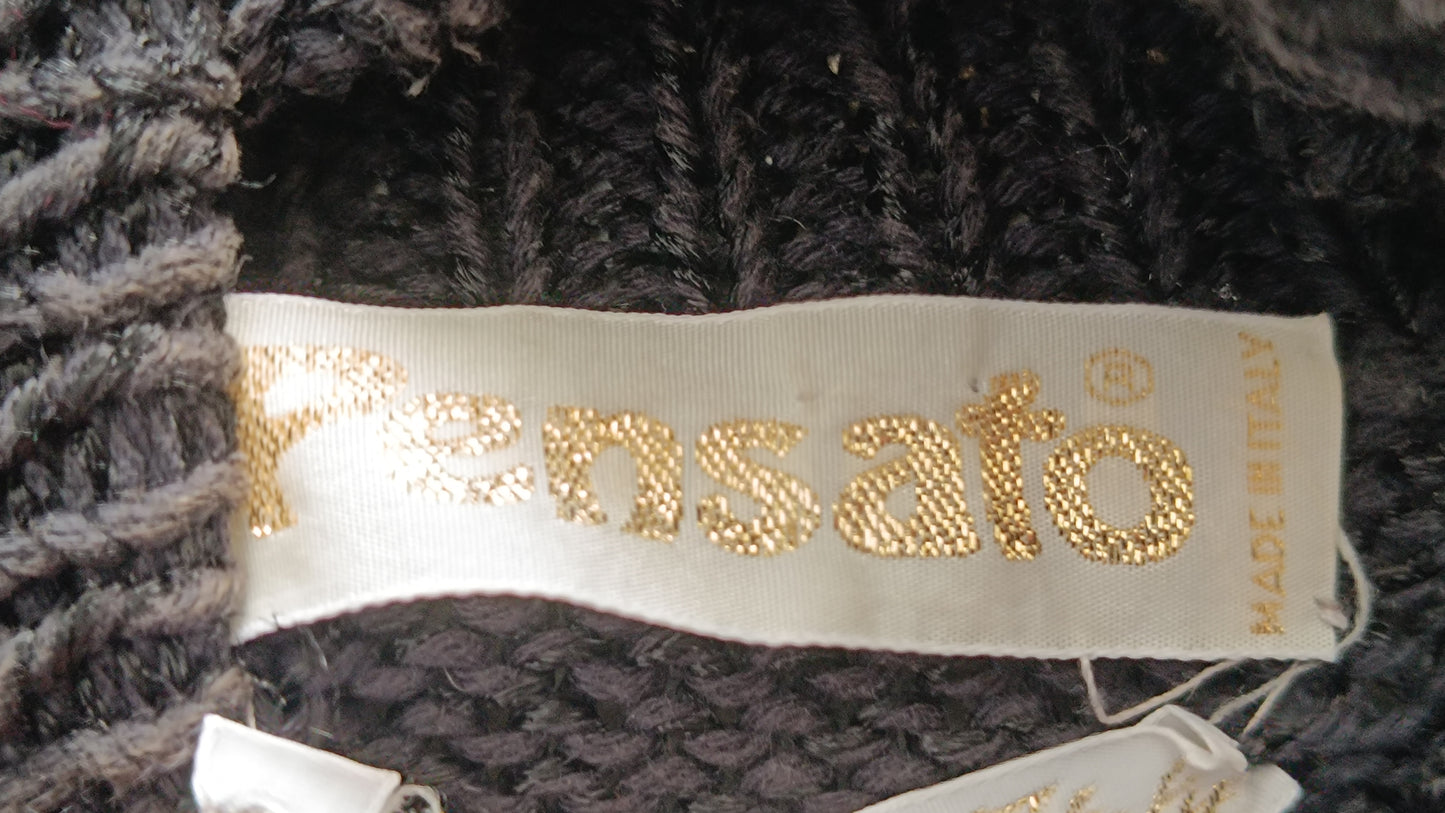 Pensato Vintage 80s Chunky Cable Knit Sweater - Handmade in Italy