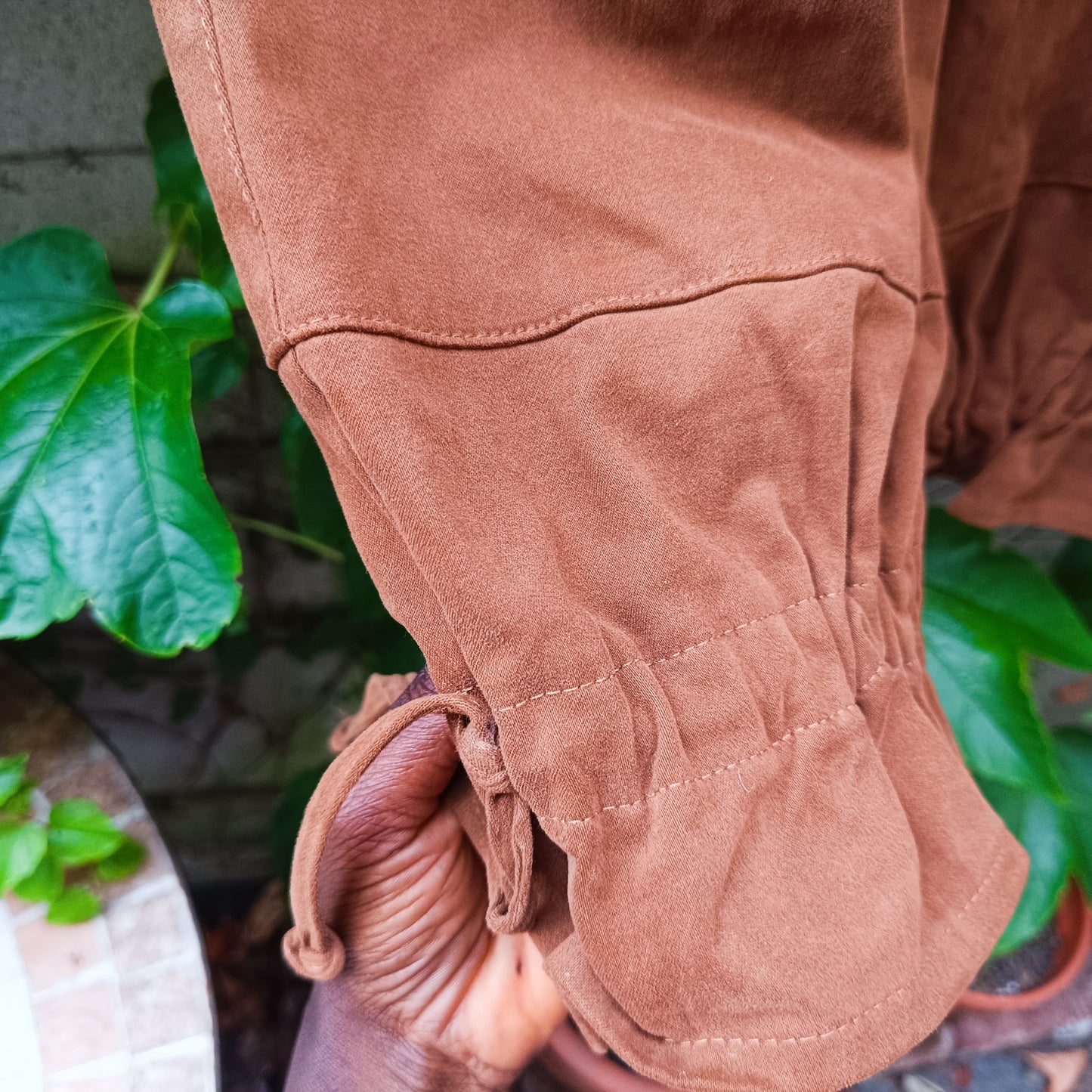 Vintage Y2K Brown Cropped Cargo Trousers - Drawstring Ankle Pants